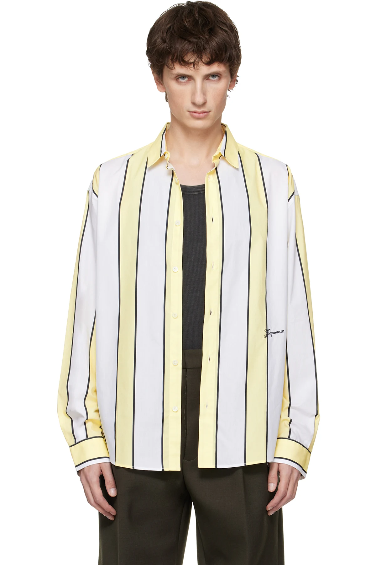 White & Yellow 'The Simon' Shirt