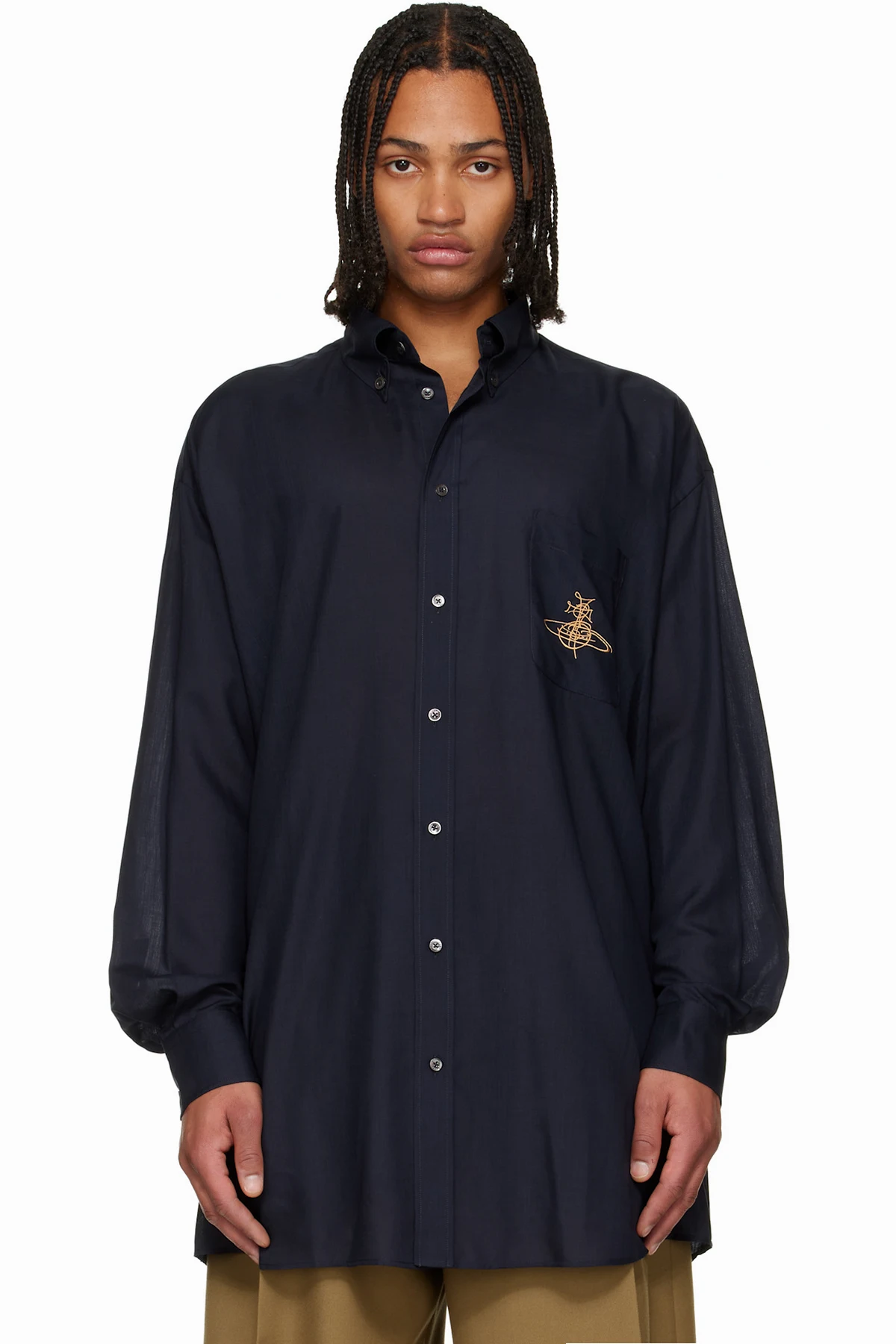 Navy Oversized Shirt