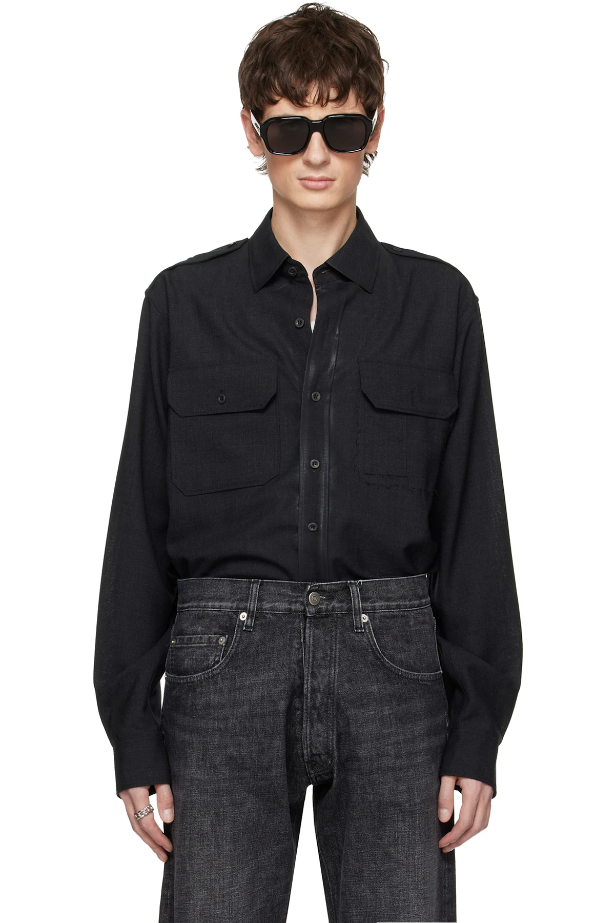 Black Long-Sleeved Shirt
