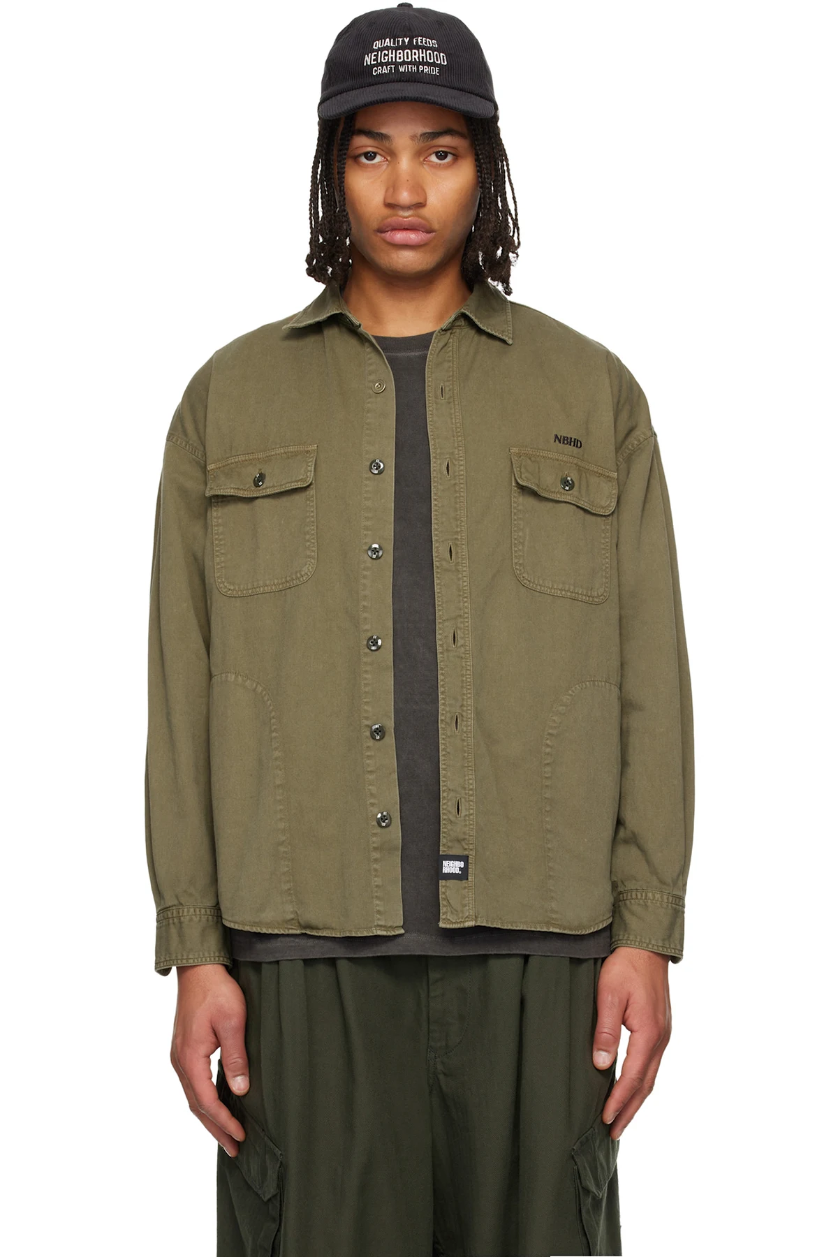 Khaki Garment Dyed Shirt