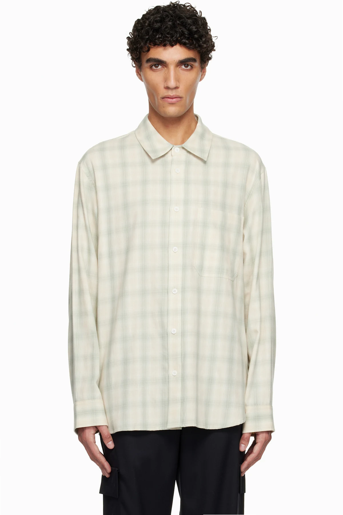 Beige Check Shirt