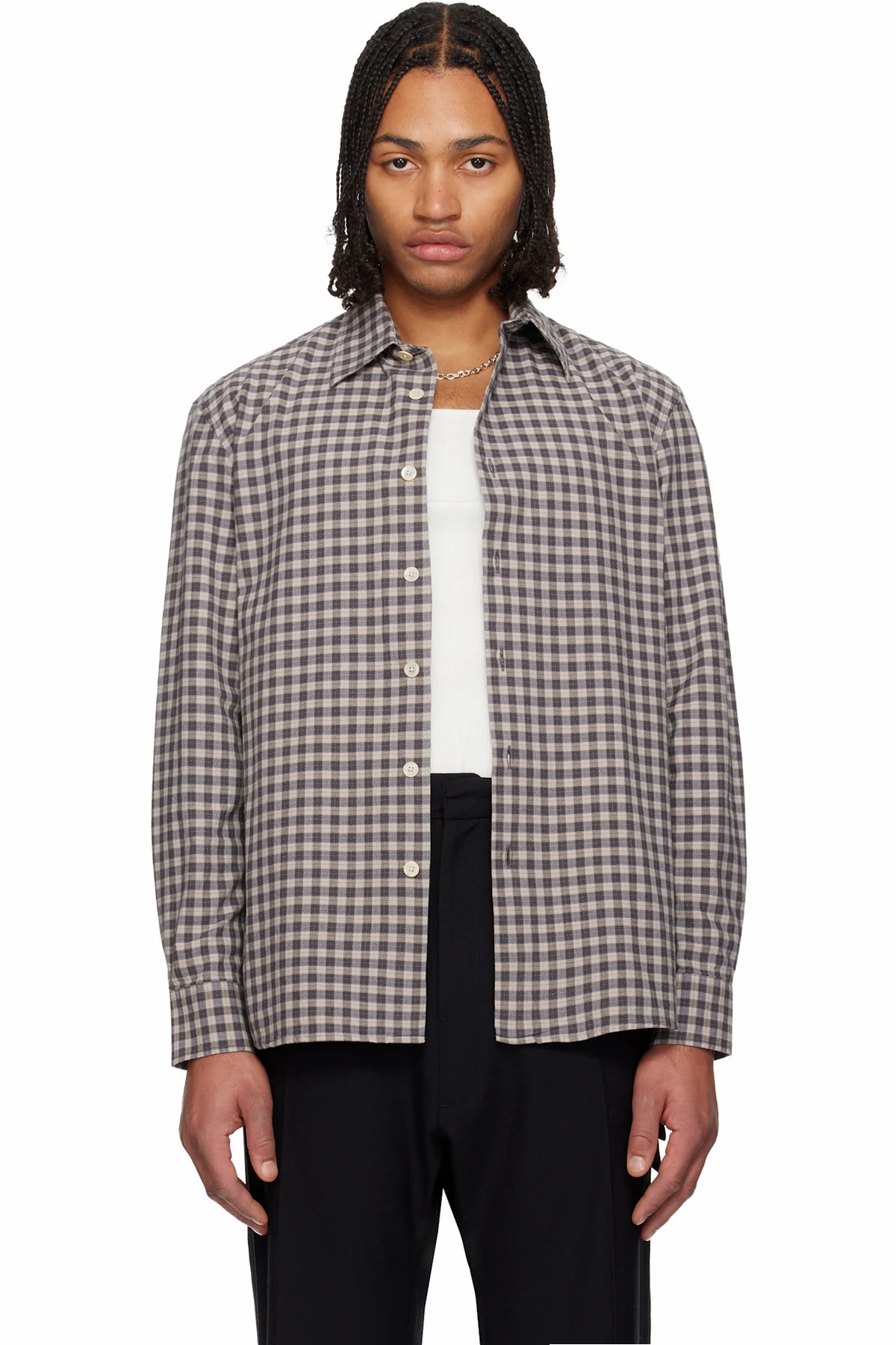 Gray & Beige Studio Shirt