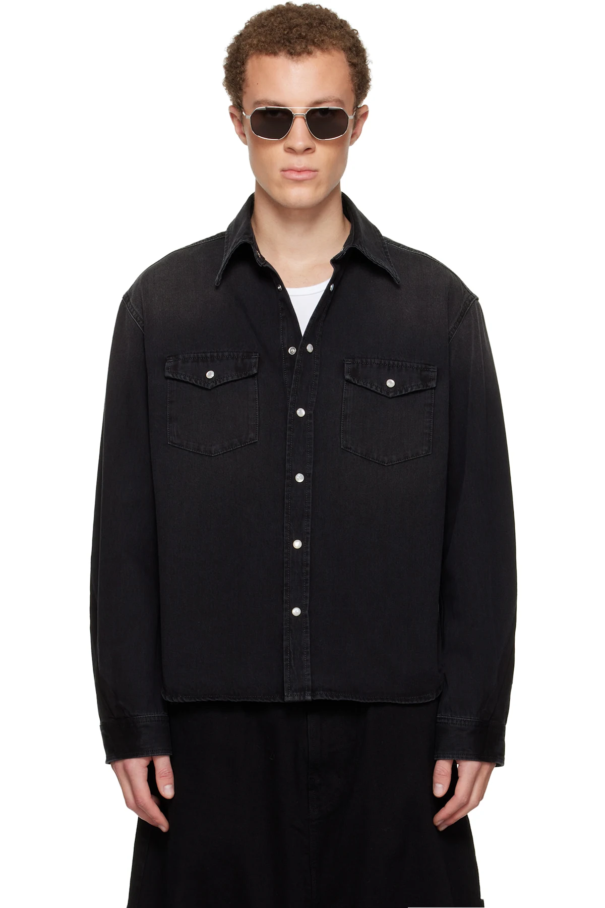 Black Classic Denim Shirt