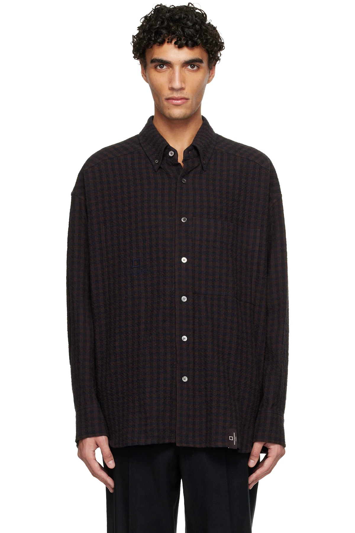 Brown Gingham Check Shirt