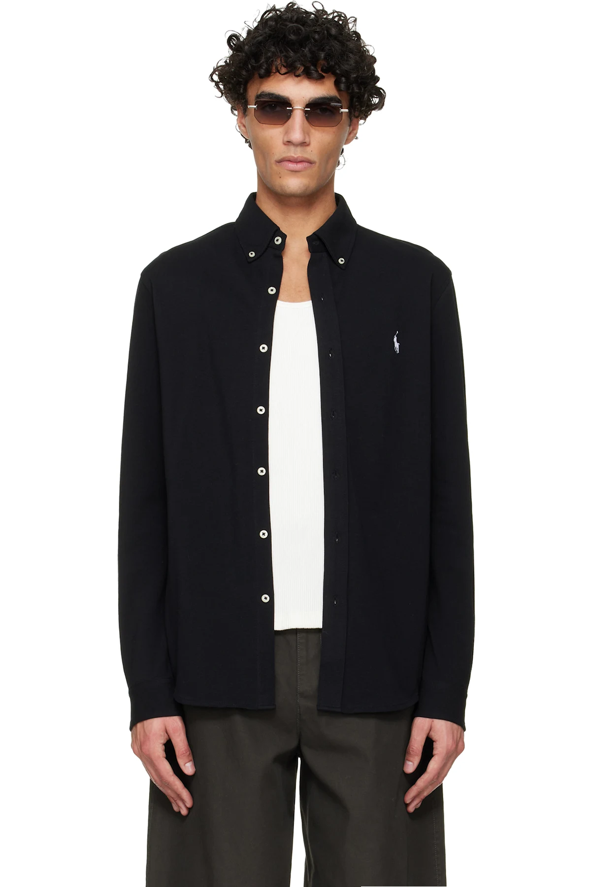 Black Featherweight Mesh Shirt