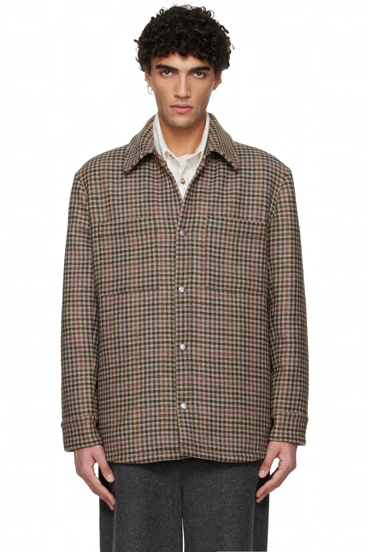 Brown Tweed Overshirt