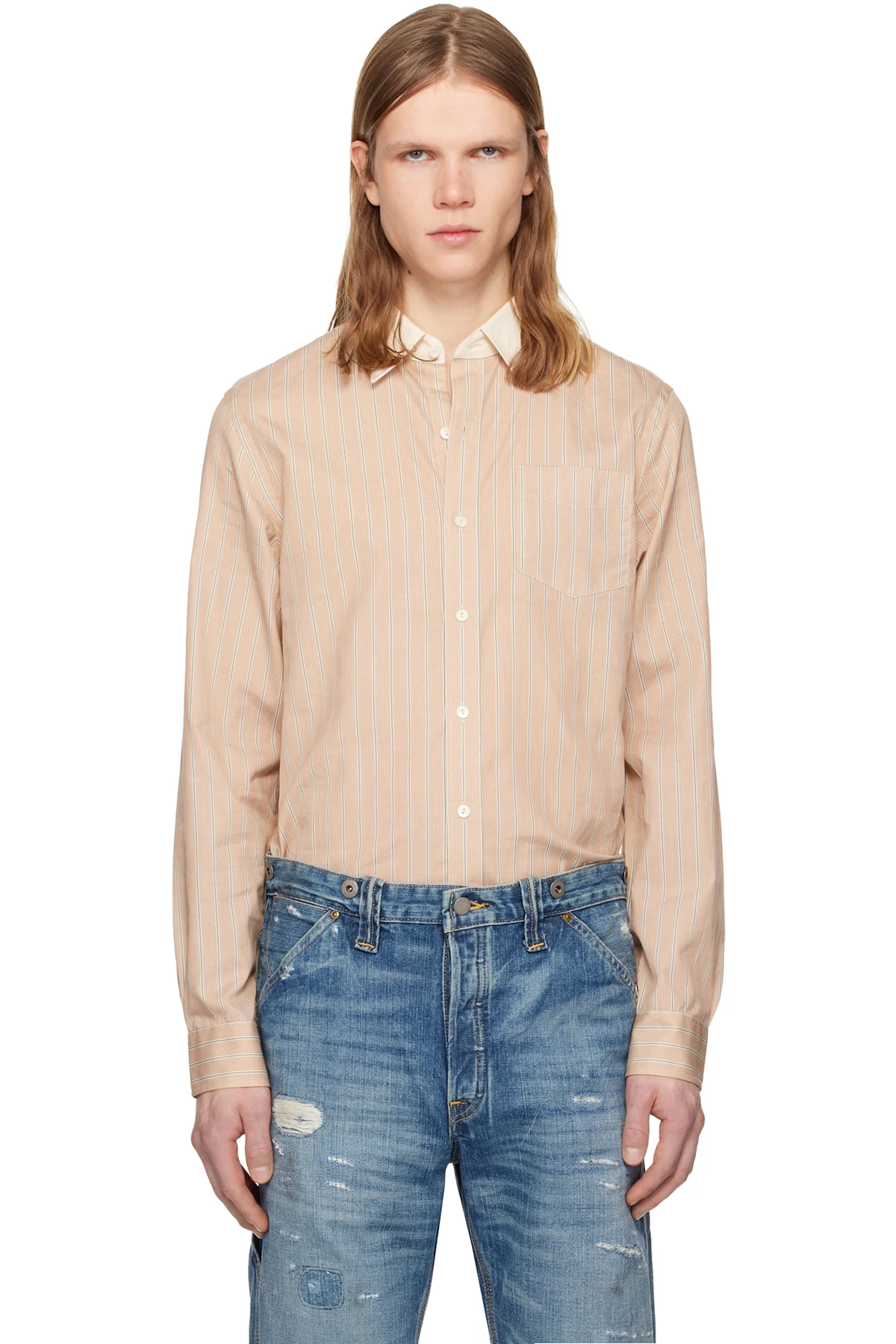 Beige Eli Dress Shirt
