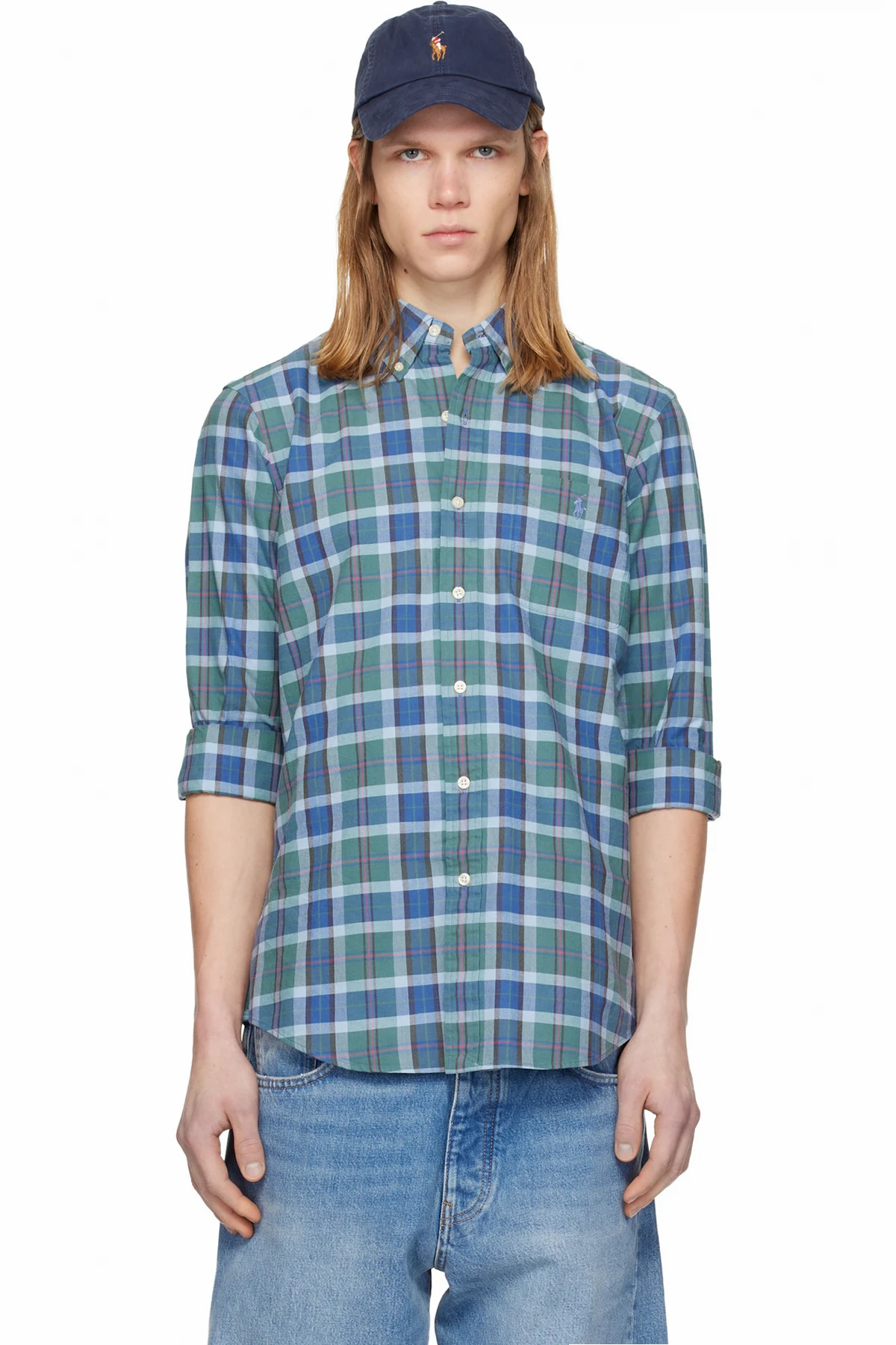 Blue Classic Oxford Long Sleeve Sport Shirt