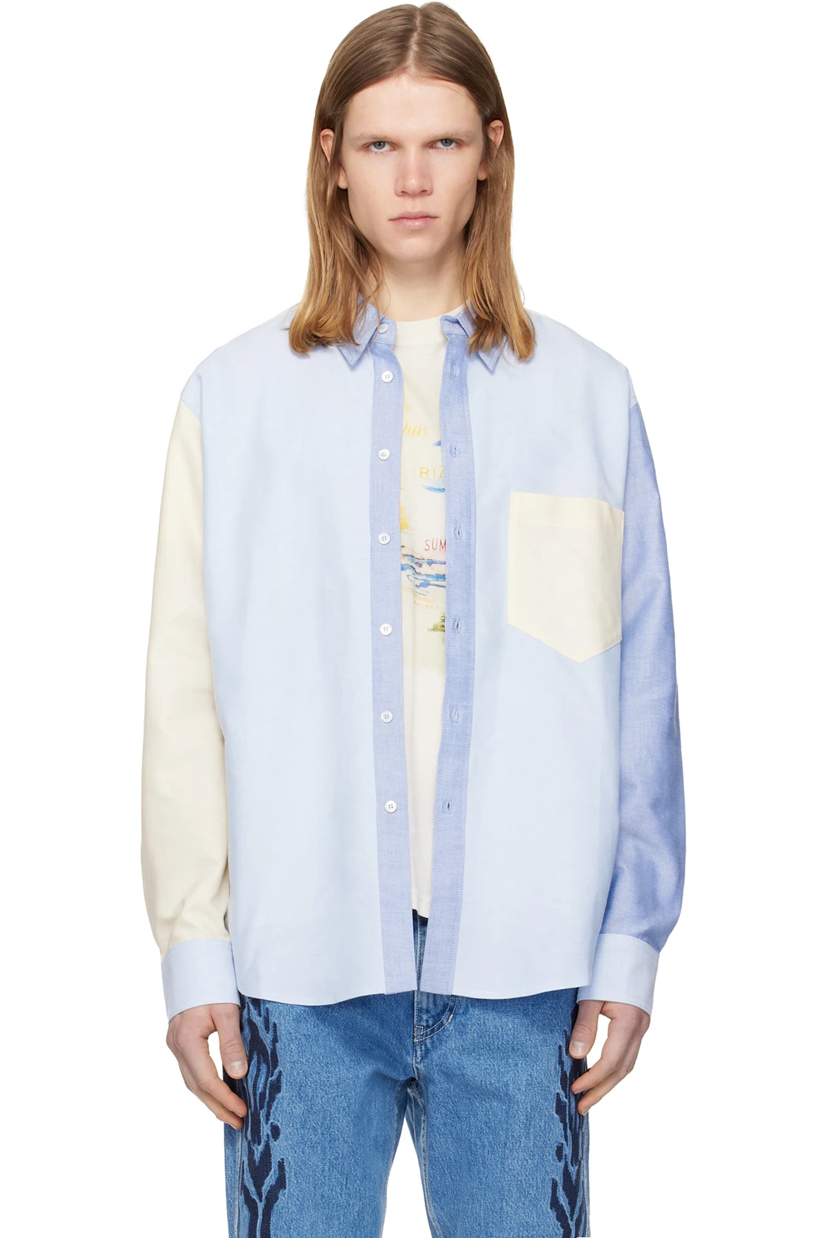 Blue & Yellow Nathael Shirt