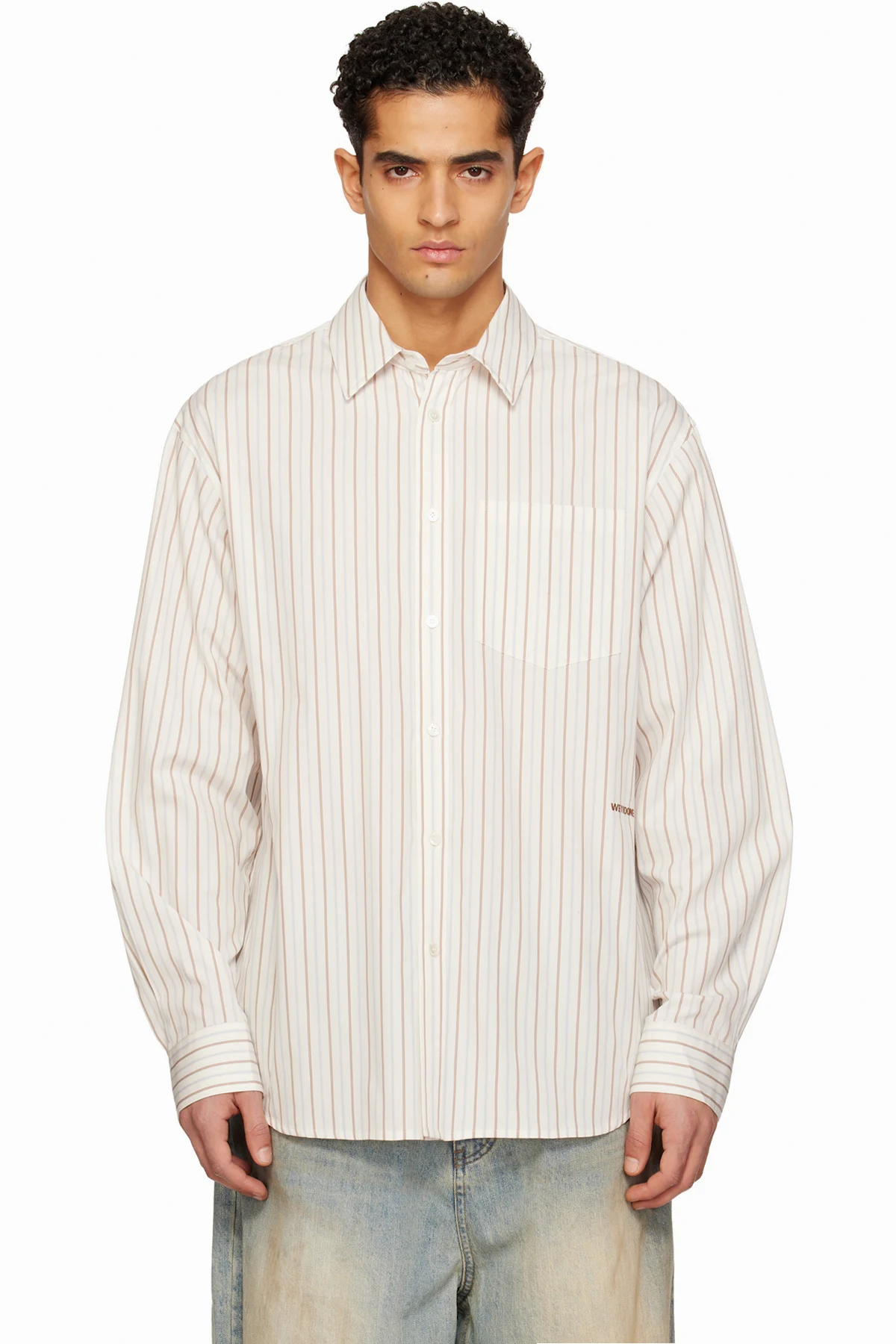 White Striped Basic Shirt