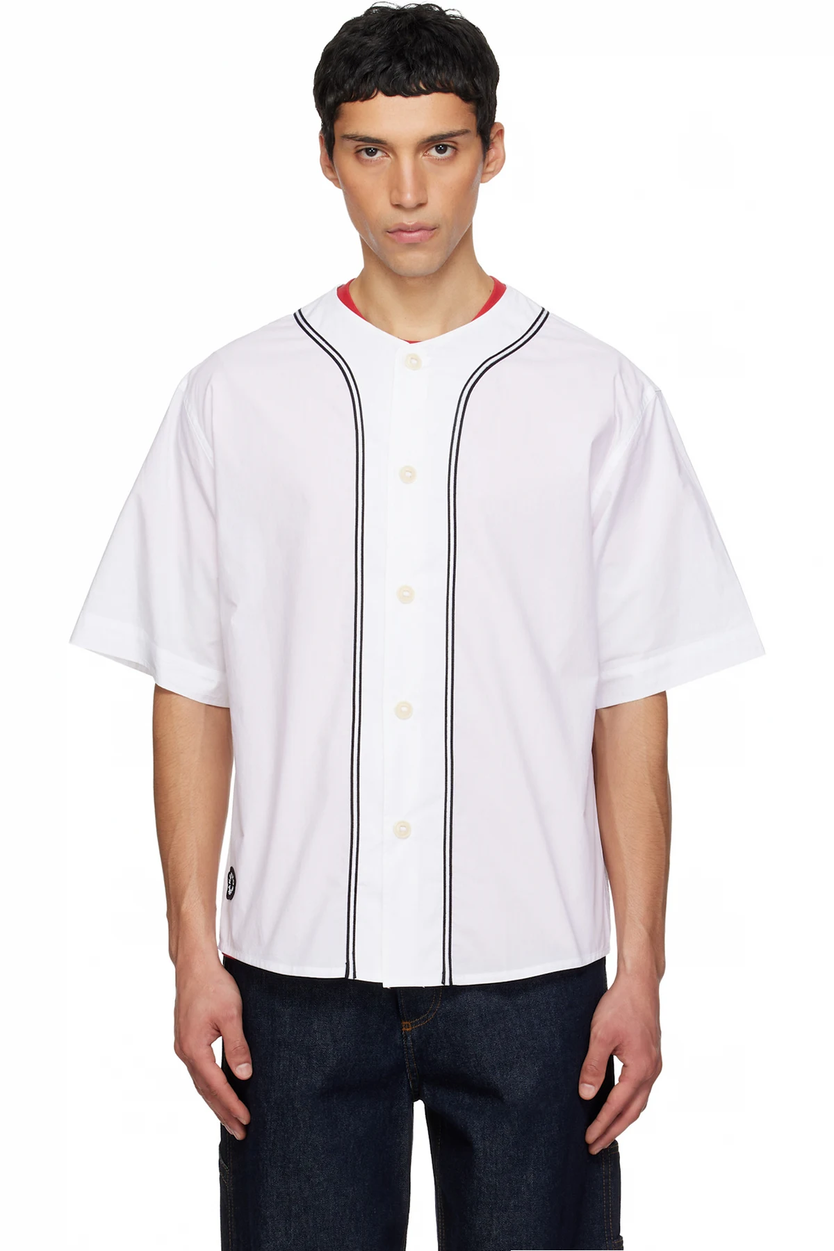 White Kenzo Paris 'Boke Flower 2.0' Baseball Shirt