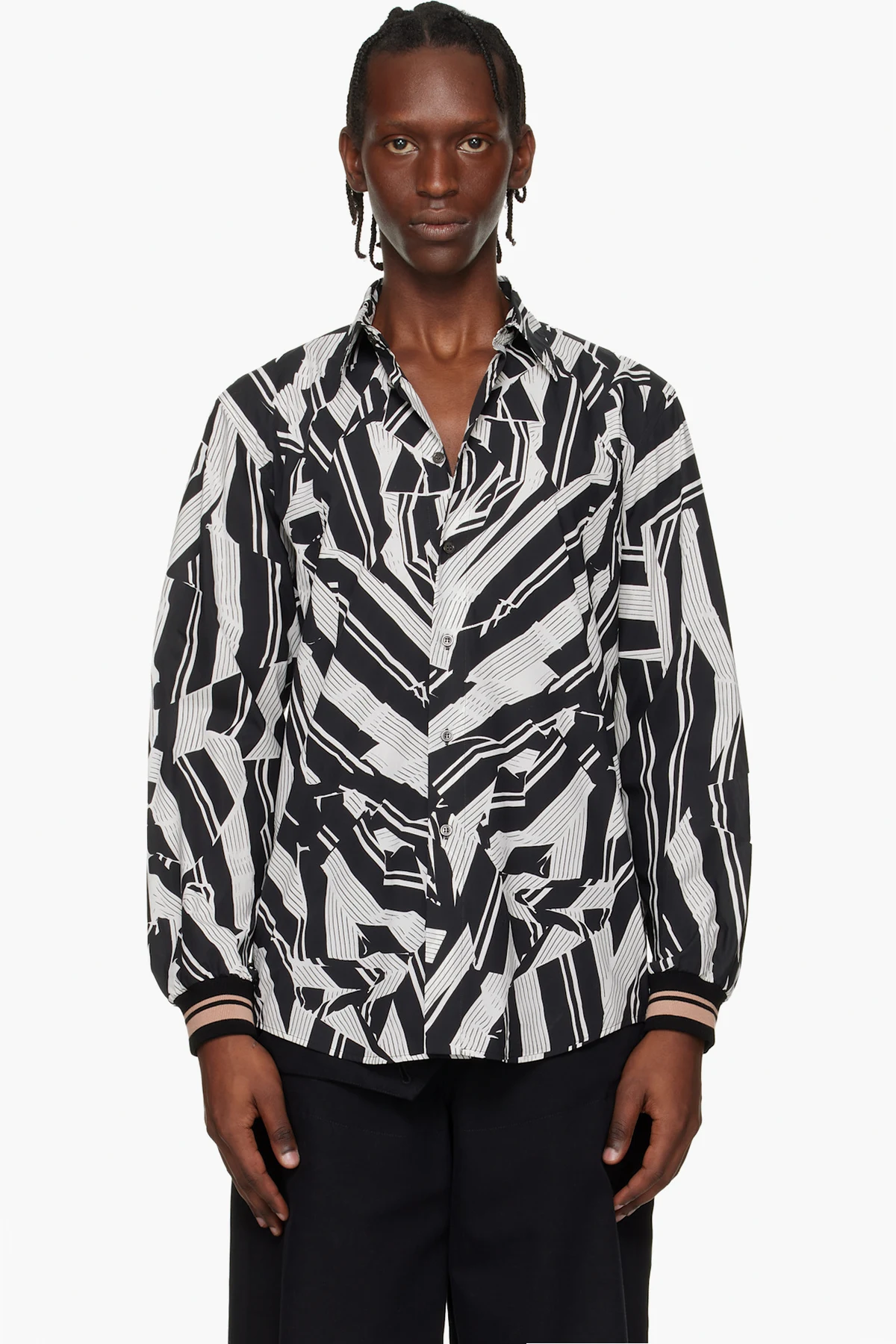 Black & White Poplin Shirt