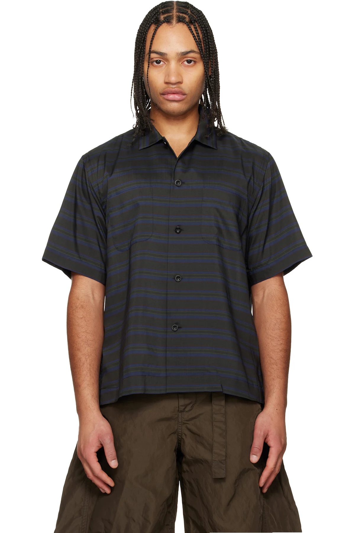 Navy Horizontal Stripe Shirt