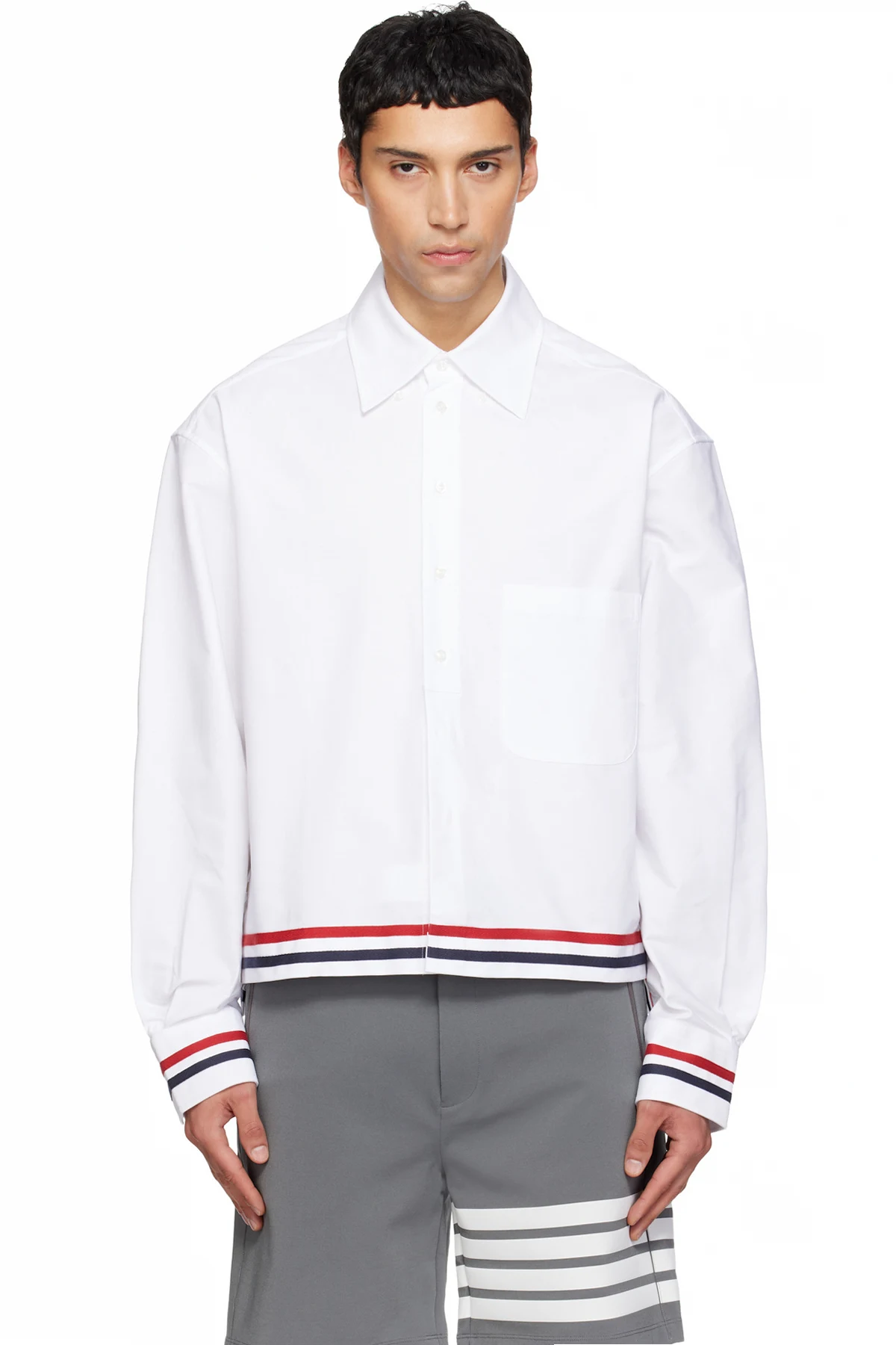 White RWB Rugby Oxford Shirt