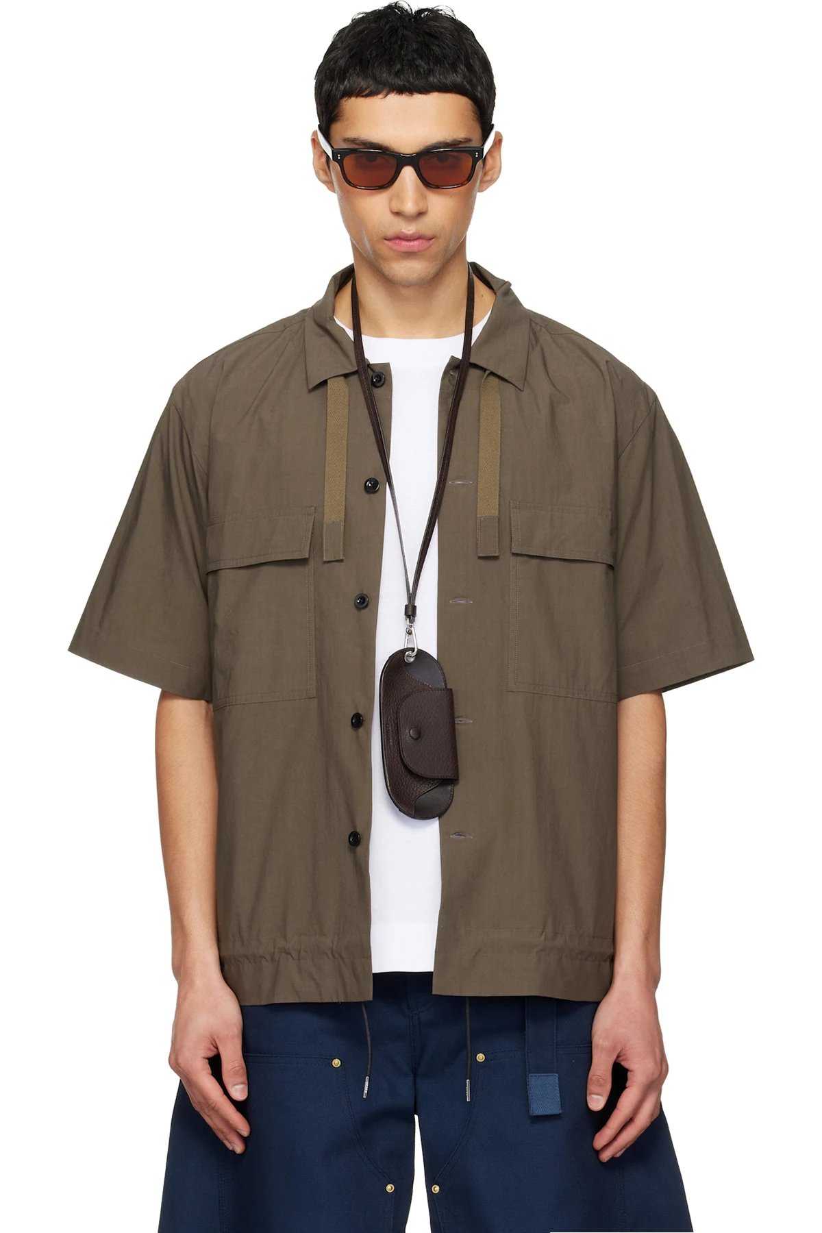 Taupe Cotton Typewriter Shirt