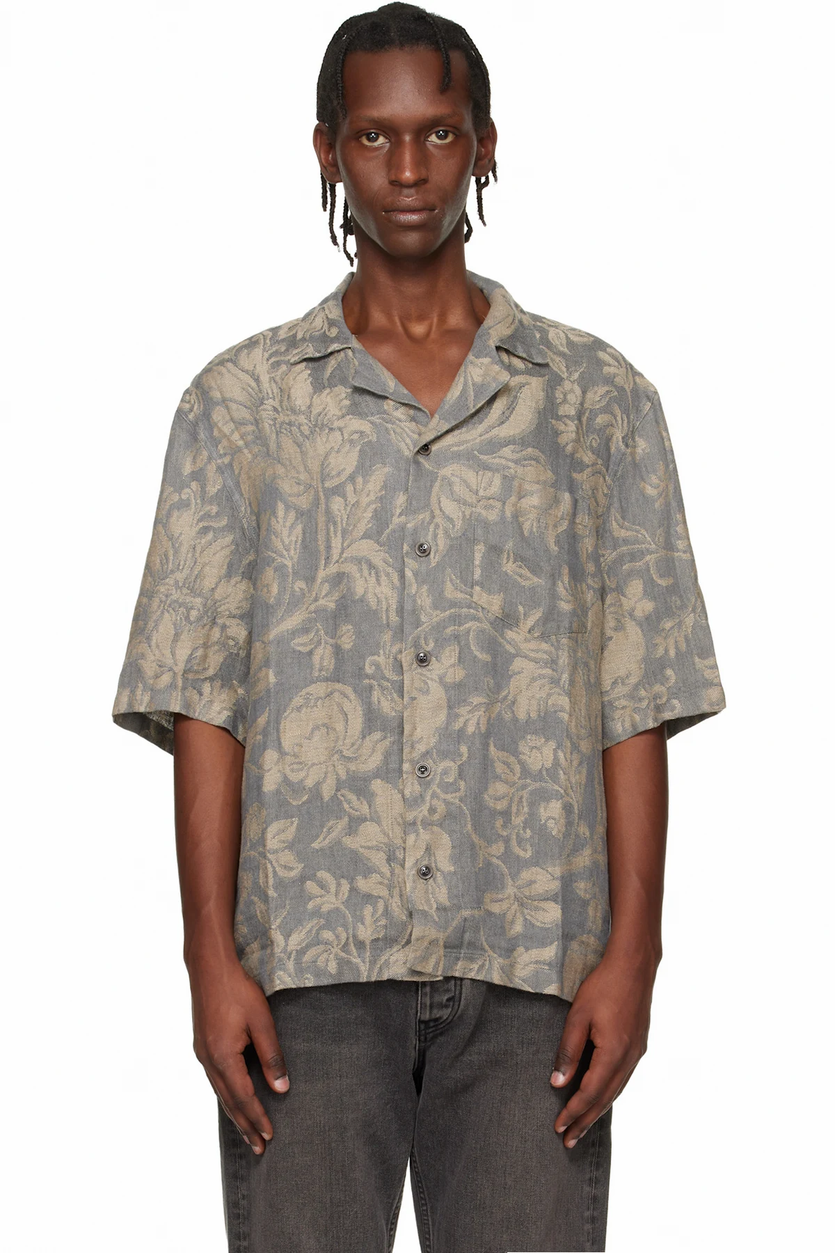 Gray Short-Sleeve Shirt