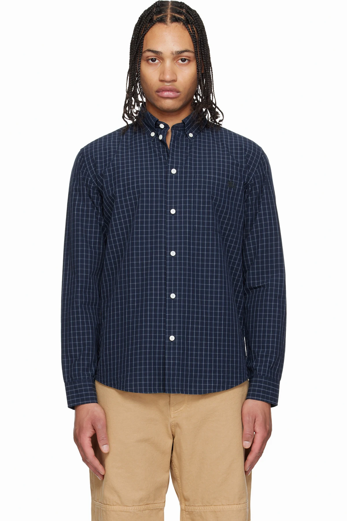 Navy Roland Check Shirt