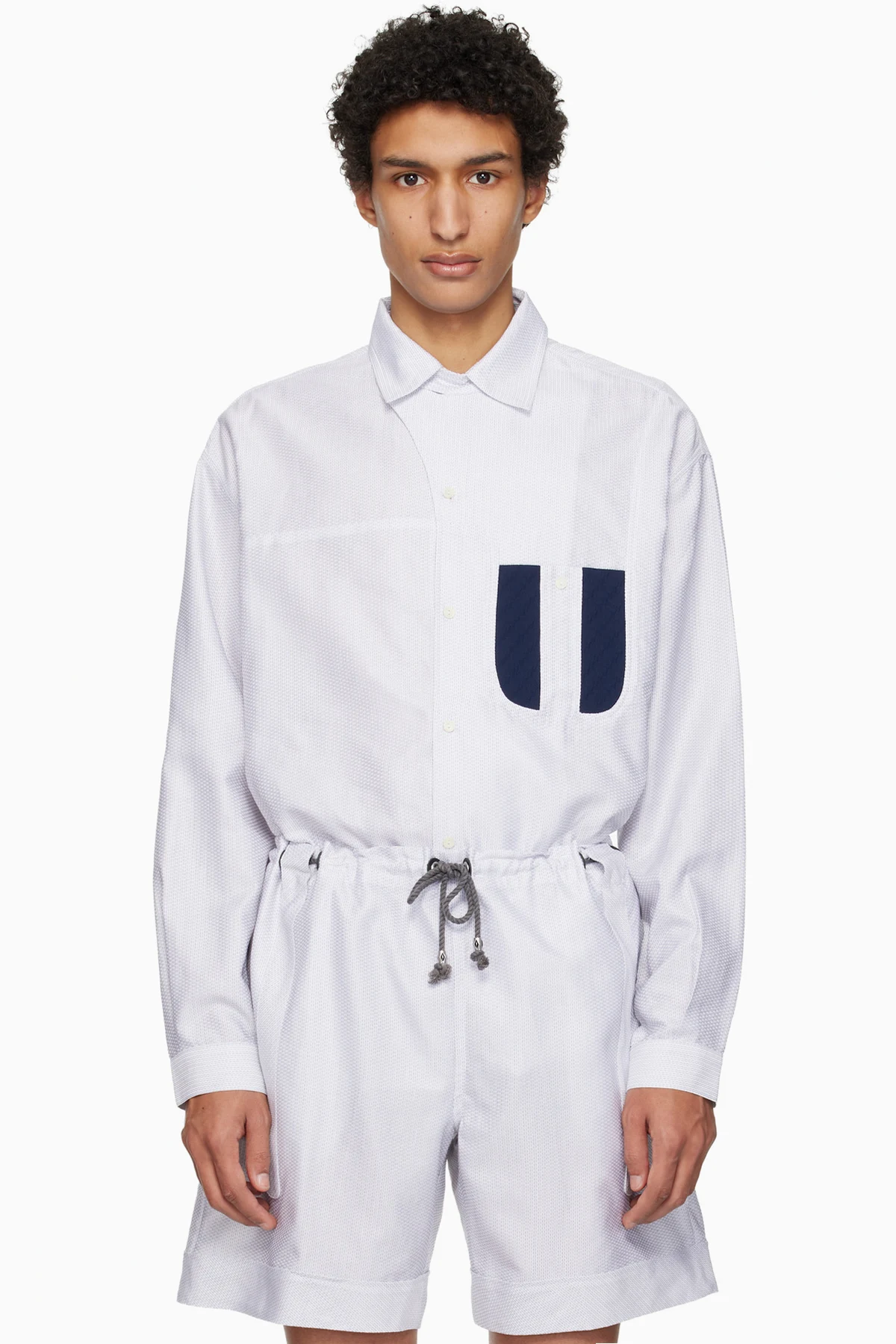 White Veca Panelled Shirt