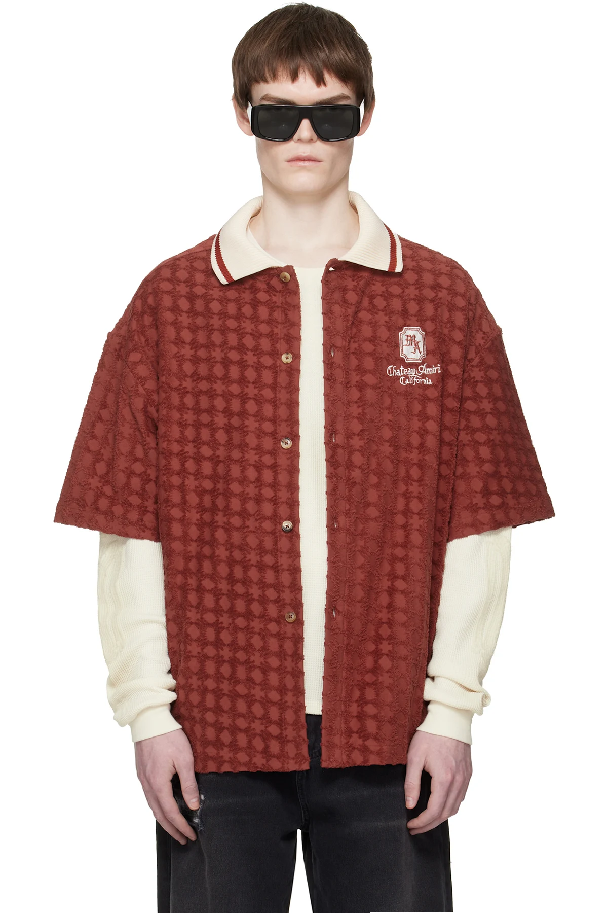 Red MA 'Chateau' Oversized Shirt