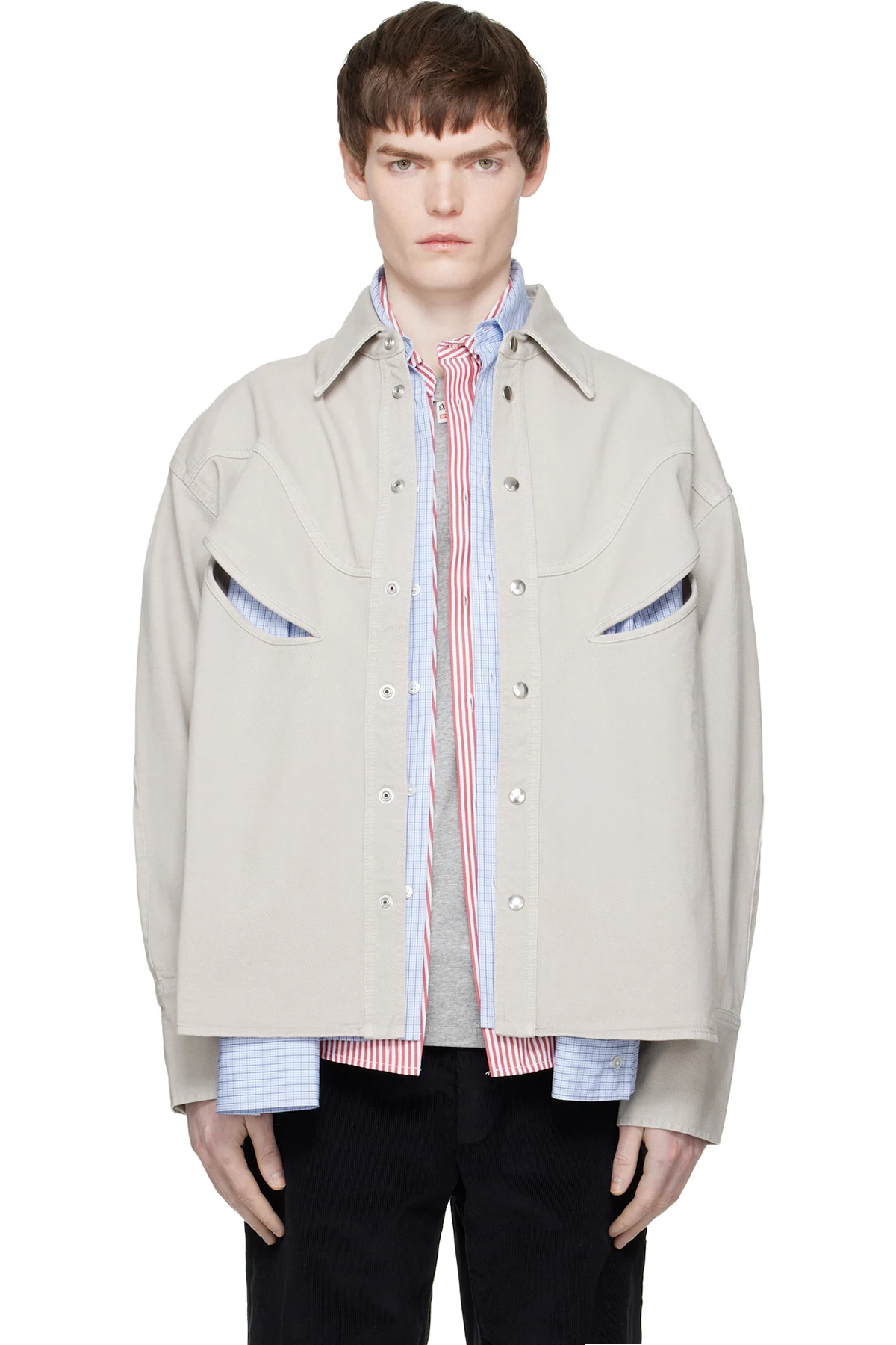 Gray Rider Denim Overshirt