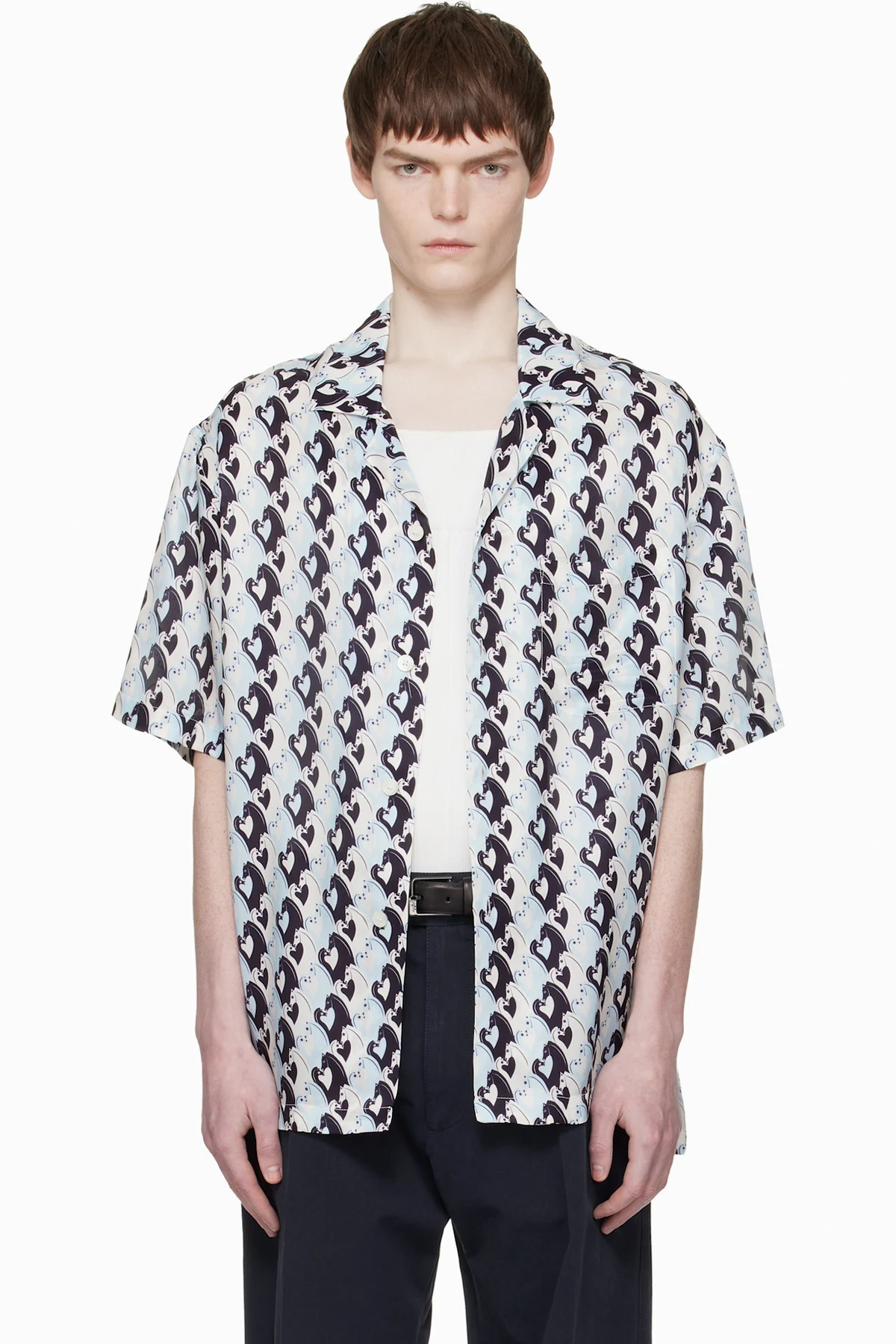 Blue Lunar Year Print Shirt