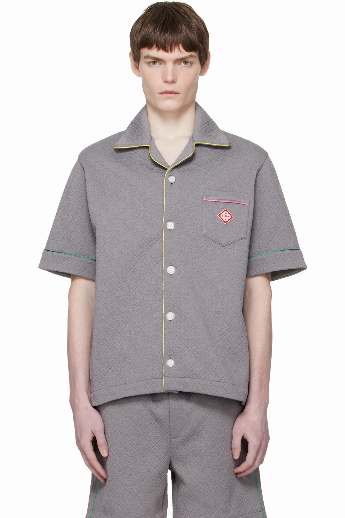 Gray Jacquard Shirt