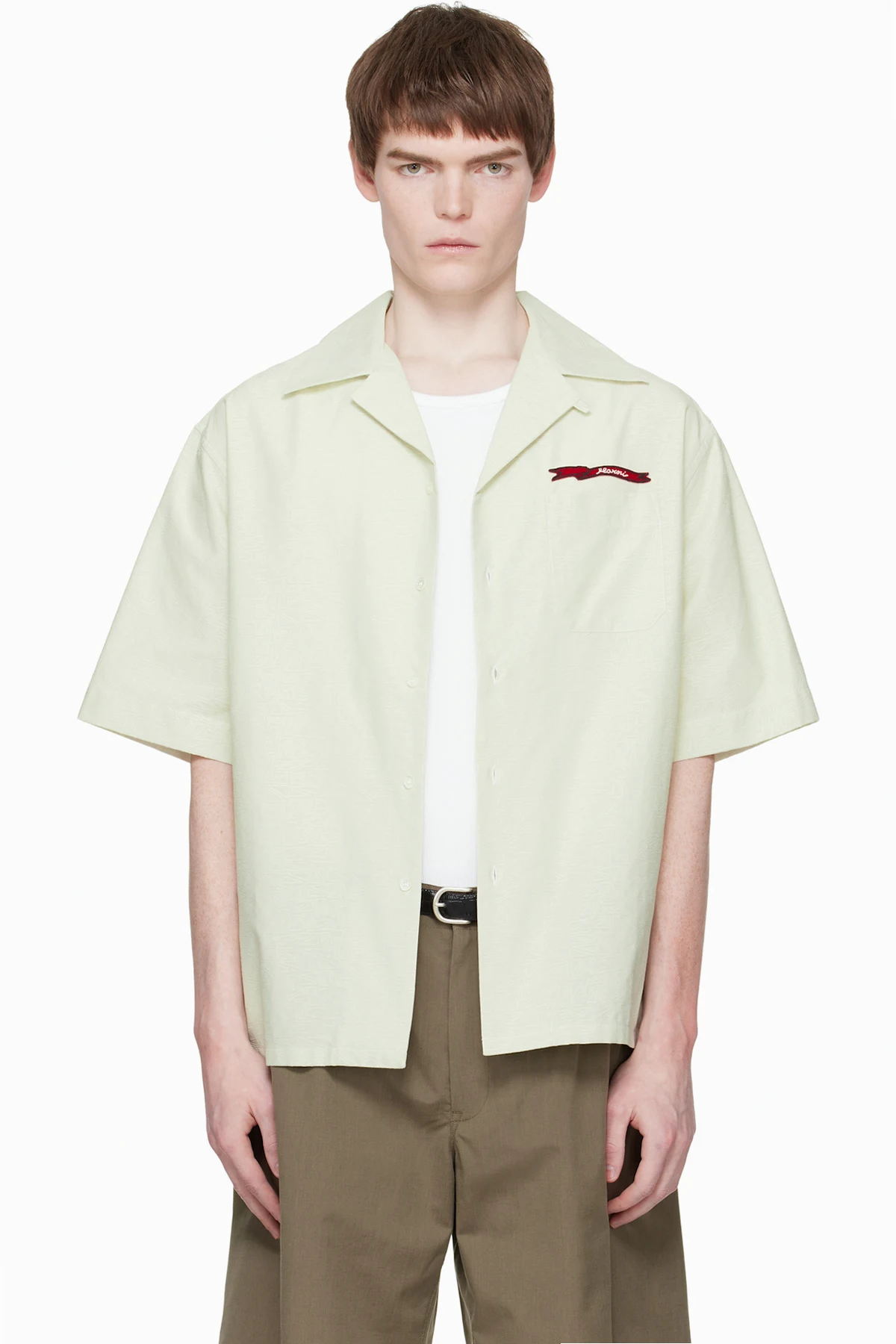 Green Cotton Jacquard Shirt