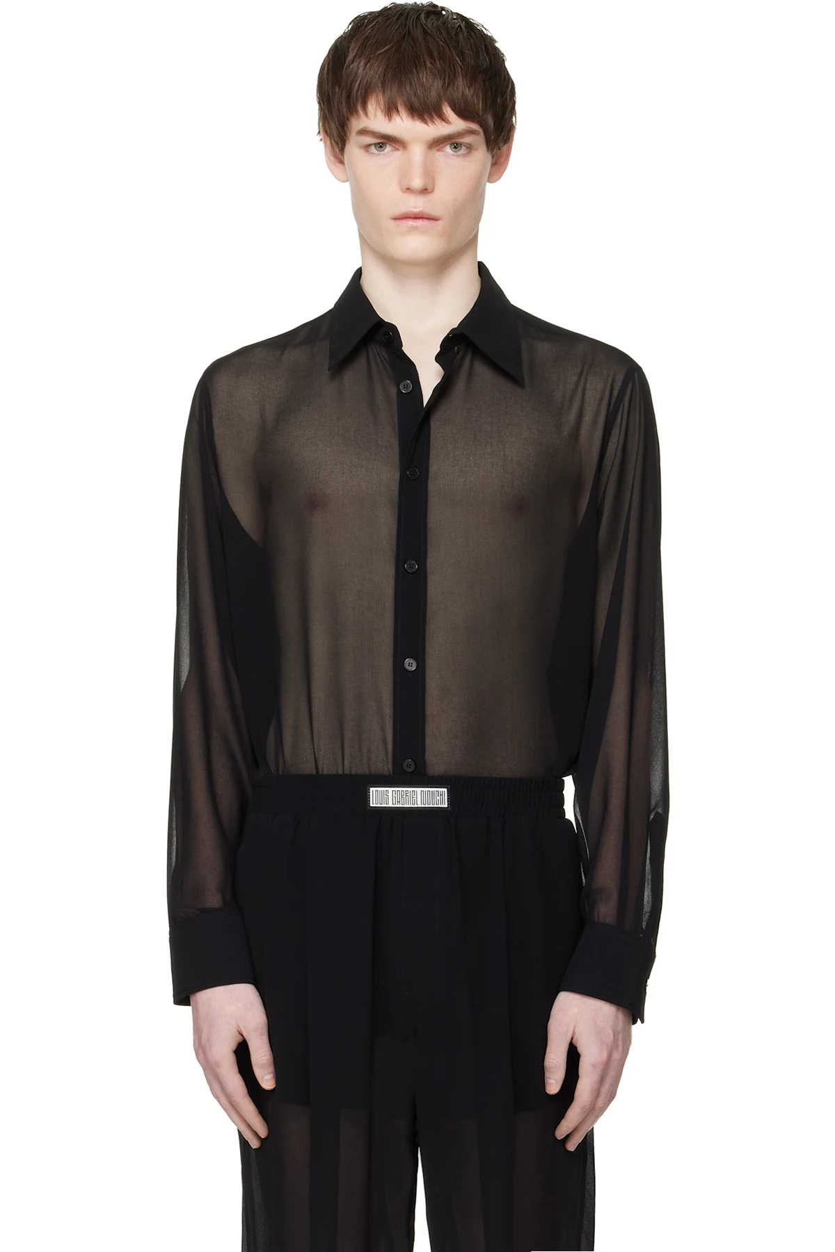 Black Classic Transparent Shirt