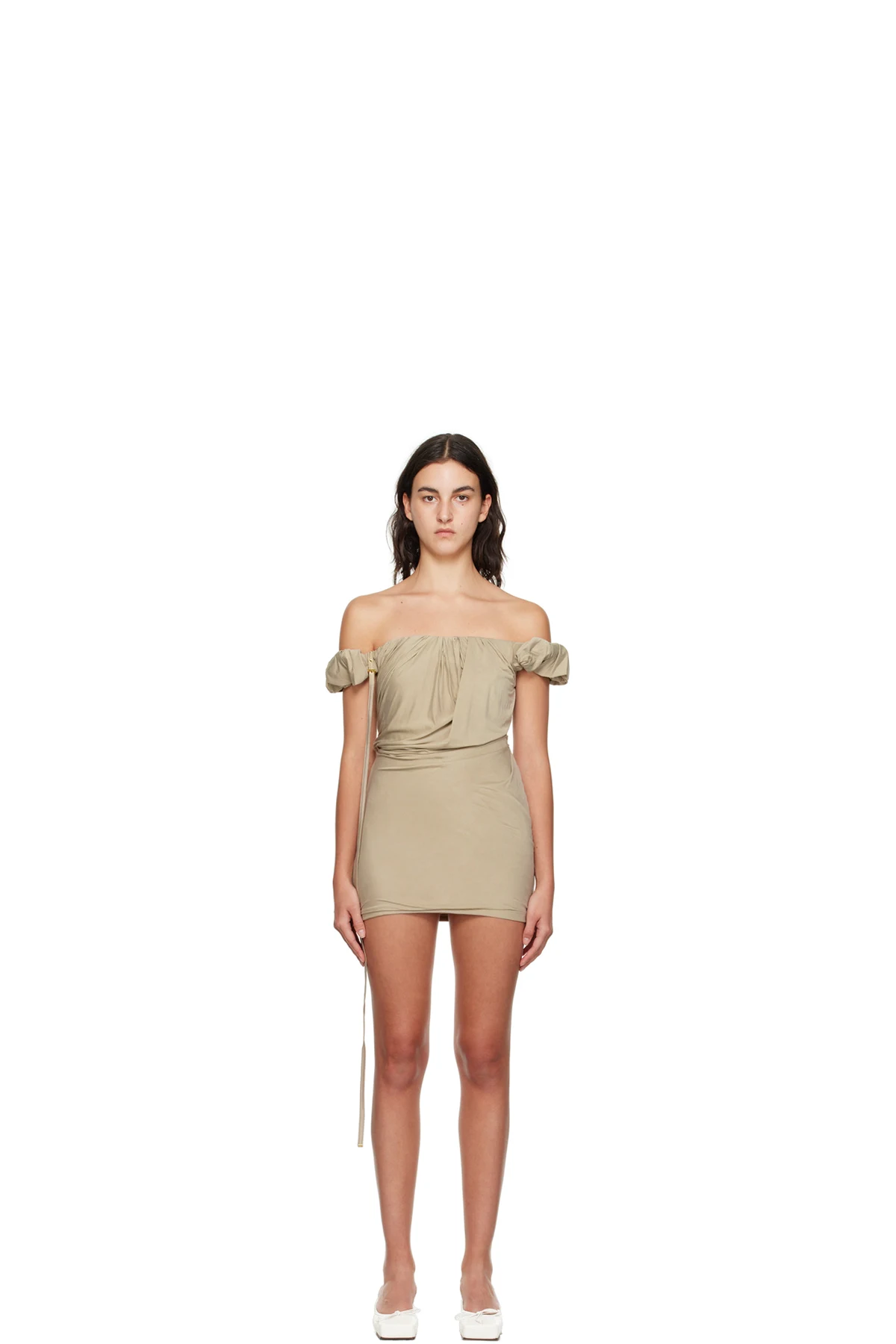 Beige Le Chouchou 'La Robe Ciceri' Minidress