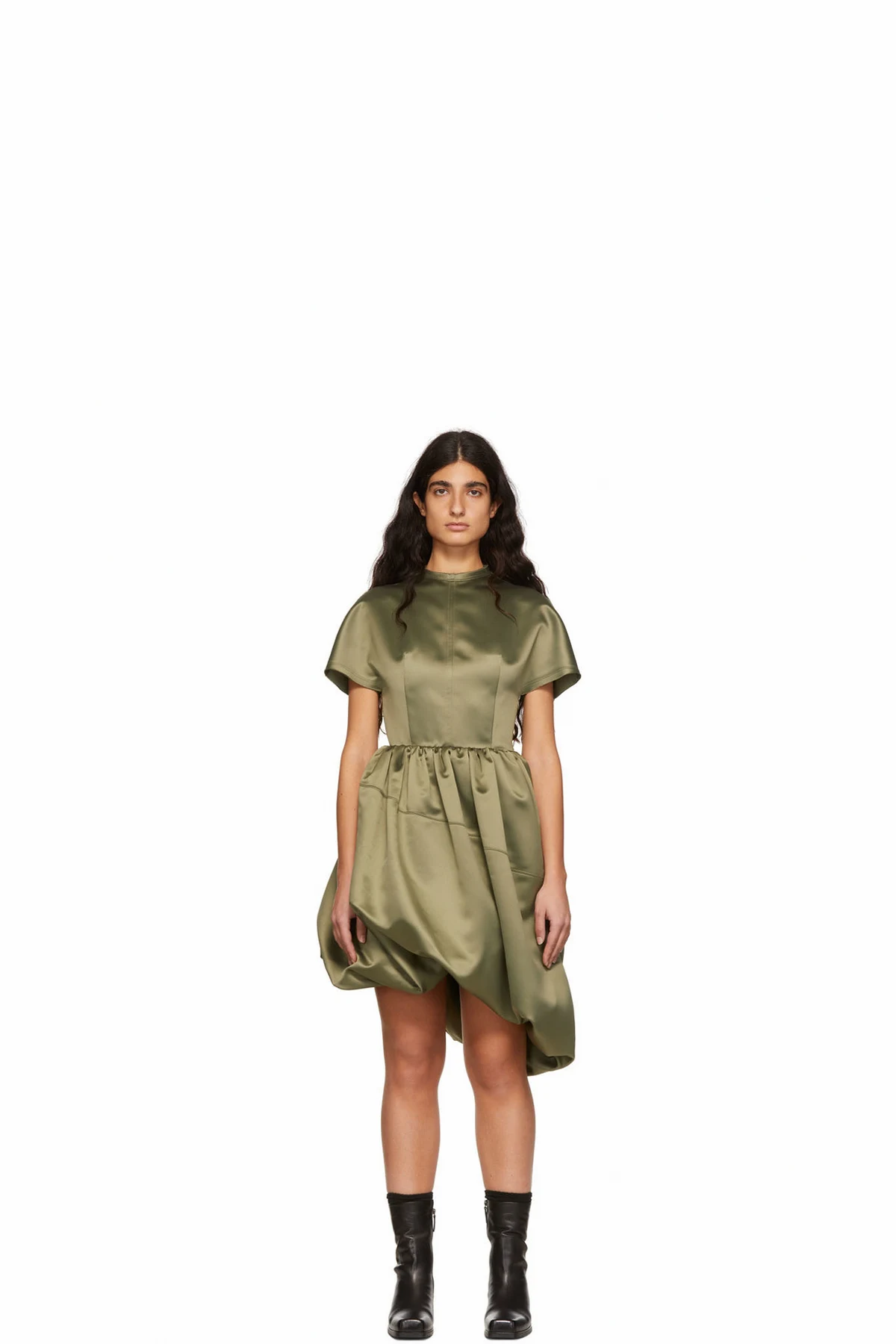 Green Polyester Dress