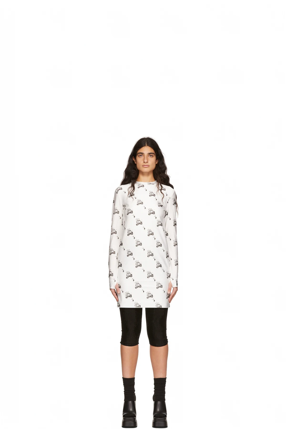 White Artwork Dress