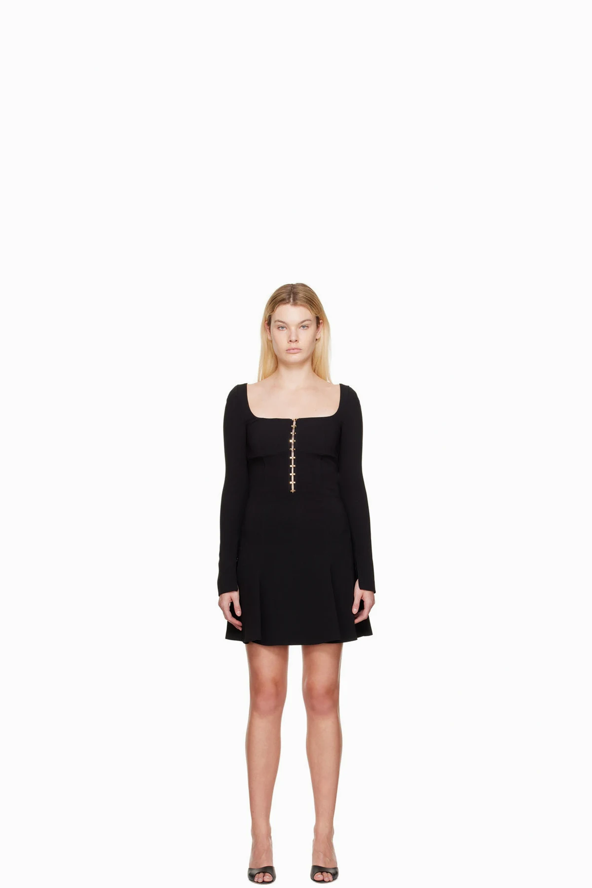 Black Hook-Eye Minidress