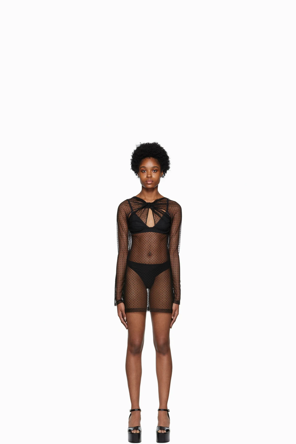 Black Twisted Minidress
