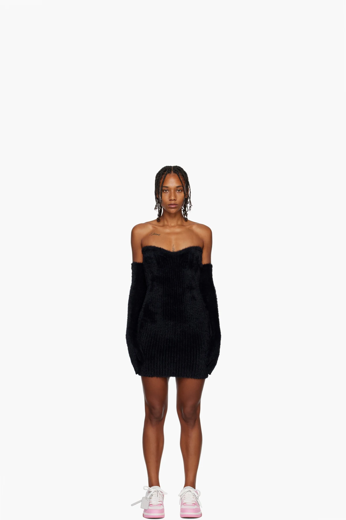 Black Gloves Minidress