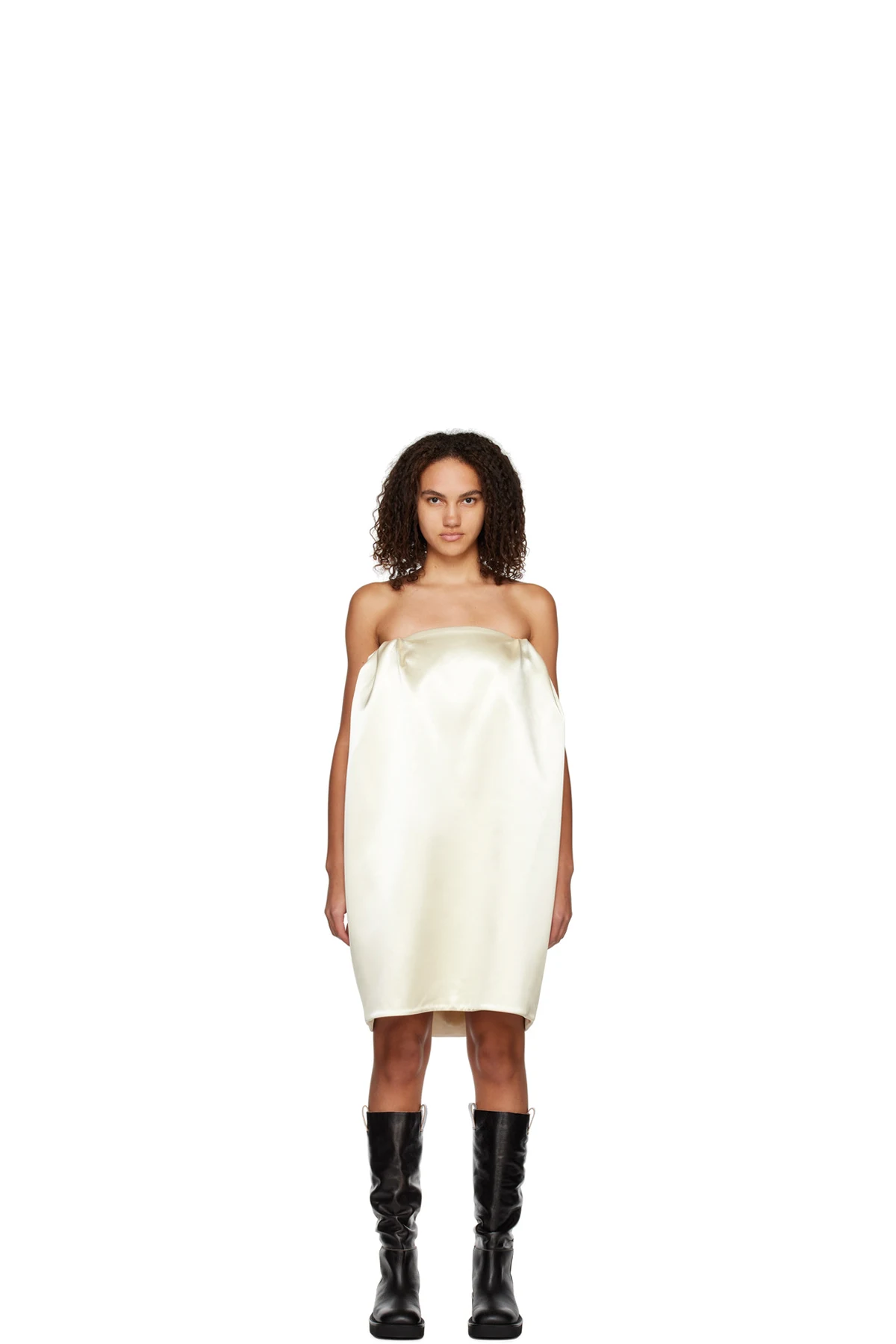 White Volume Minidress