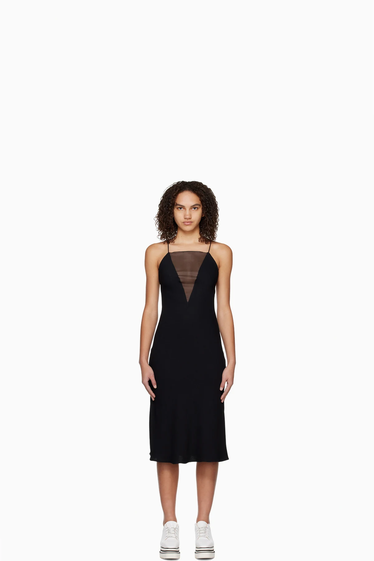 Black Paneled Minidress