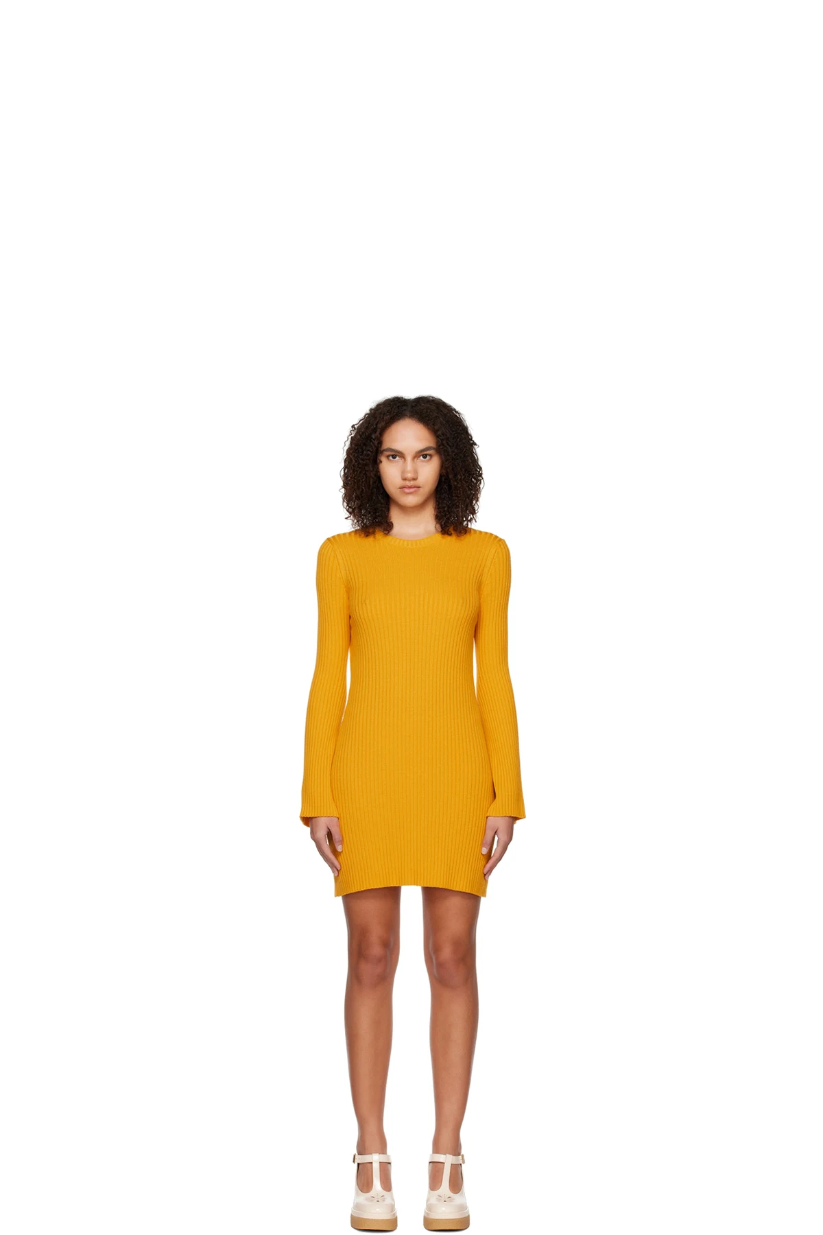 Yellow Flared Minidress
