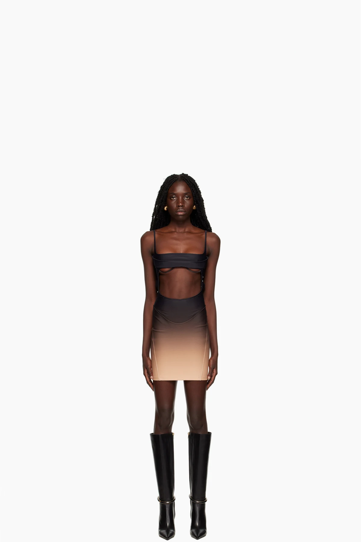 Black & Brown Dégradé Minidress