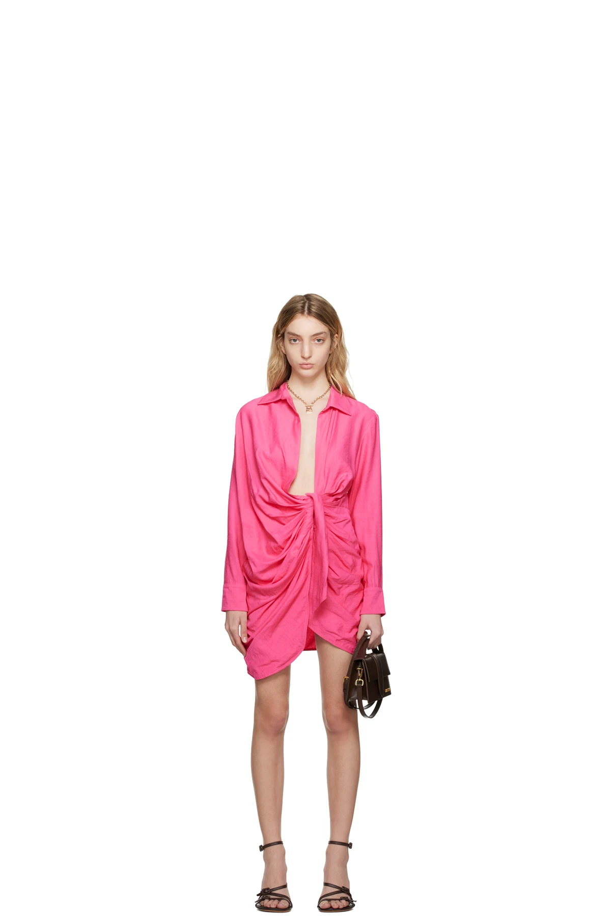 Pink Le Raphia 'La Robe Bahia' Minidress