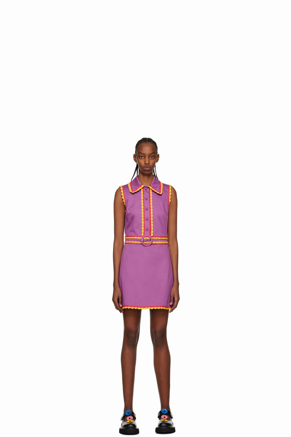 Purple Belted Minidress