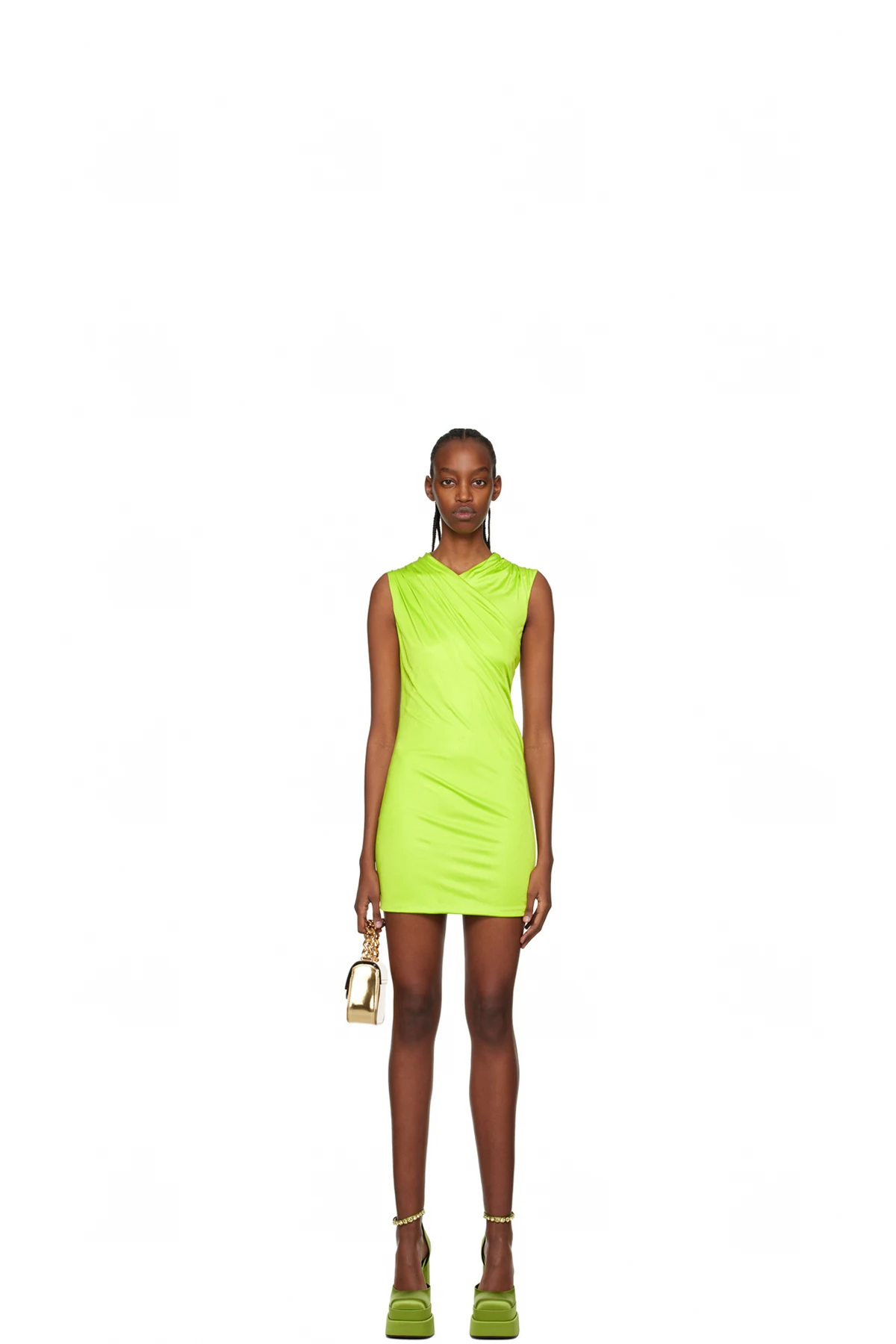 Green Wrap Minidress