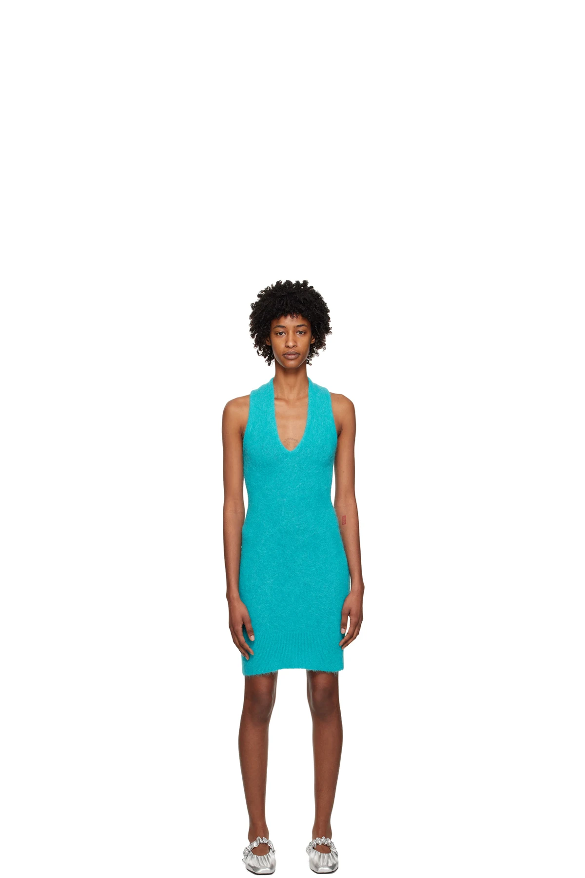 Blue Cutout Minidress