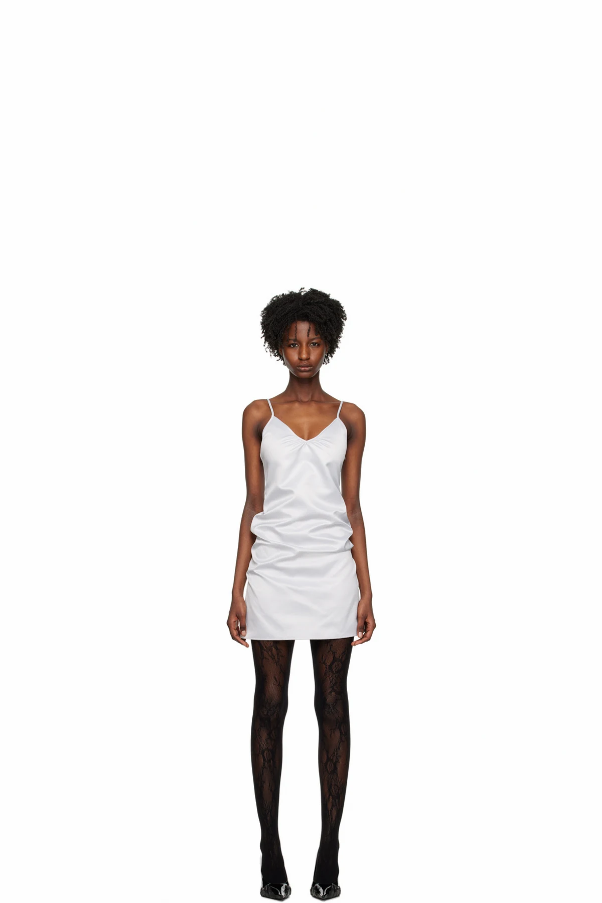Silver Slip Minidress