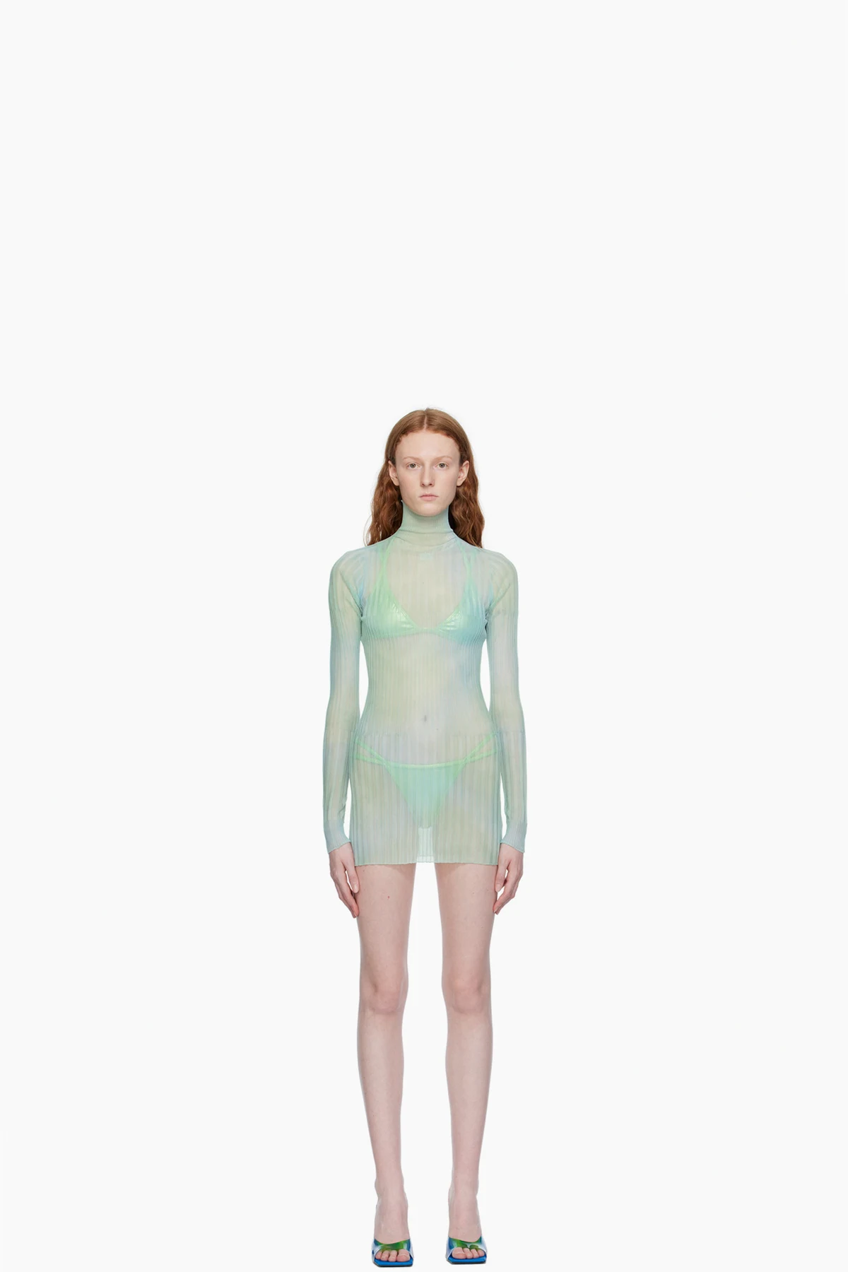 Blue Tie-Dye Minidress