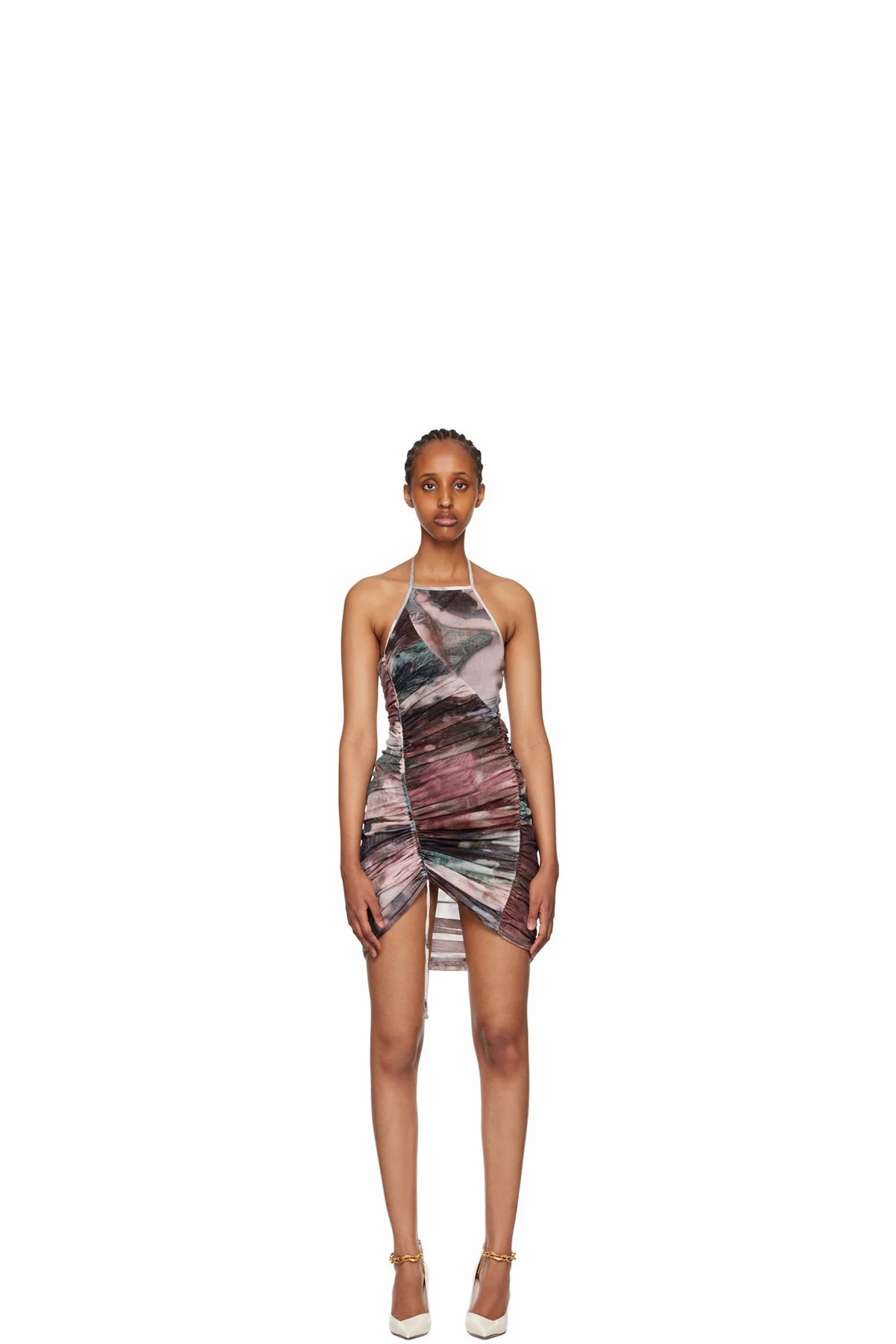 Multicolor Printed Minidress