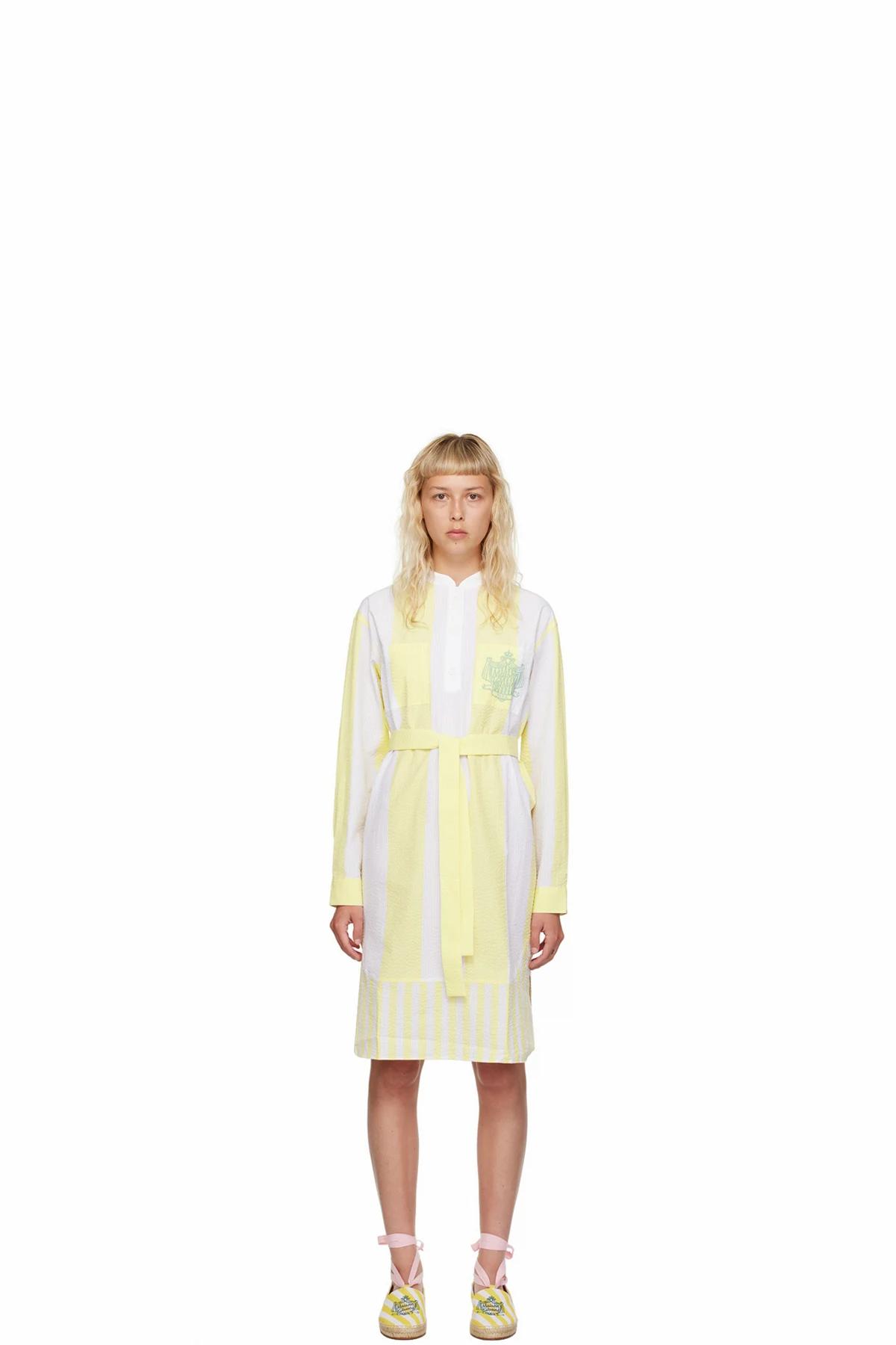 White & Yellow Hotel Olympia Edition Poolside Dress