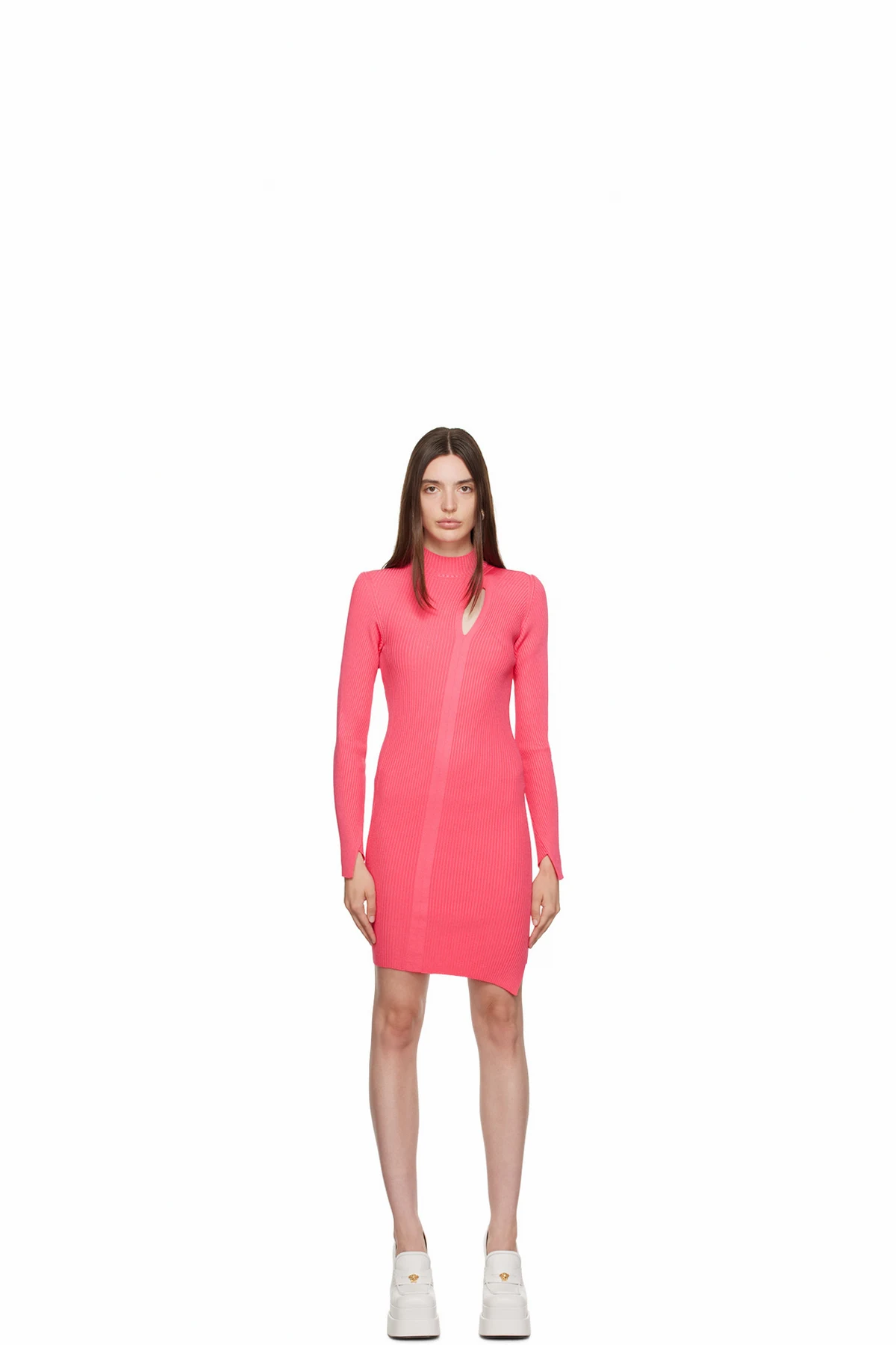 Pink Slashed Minidress
