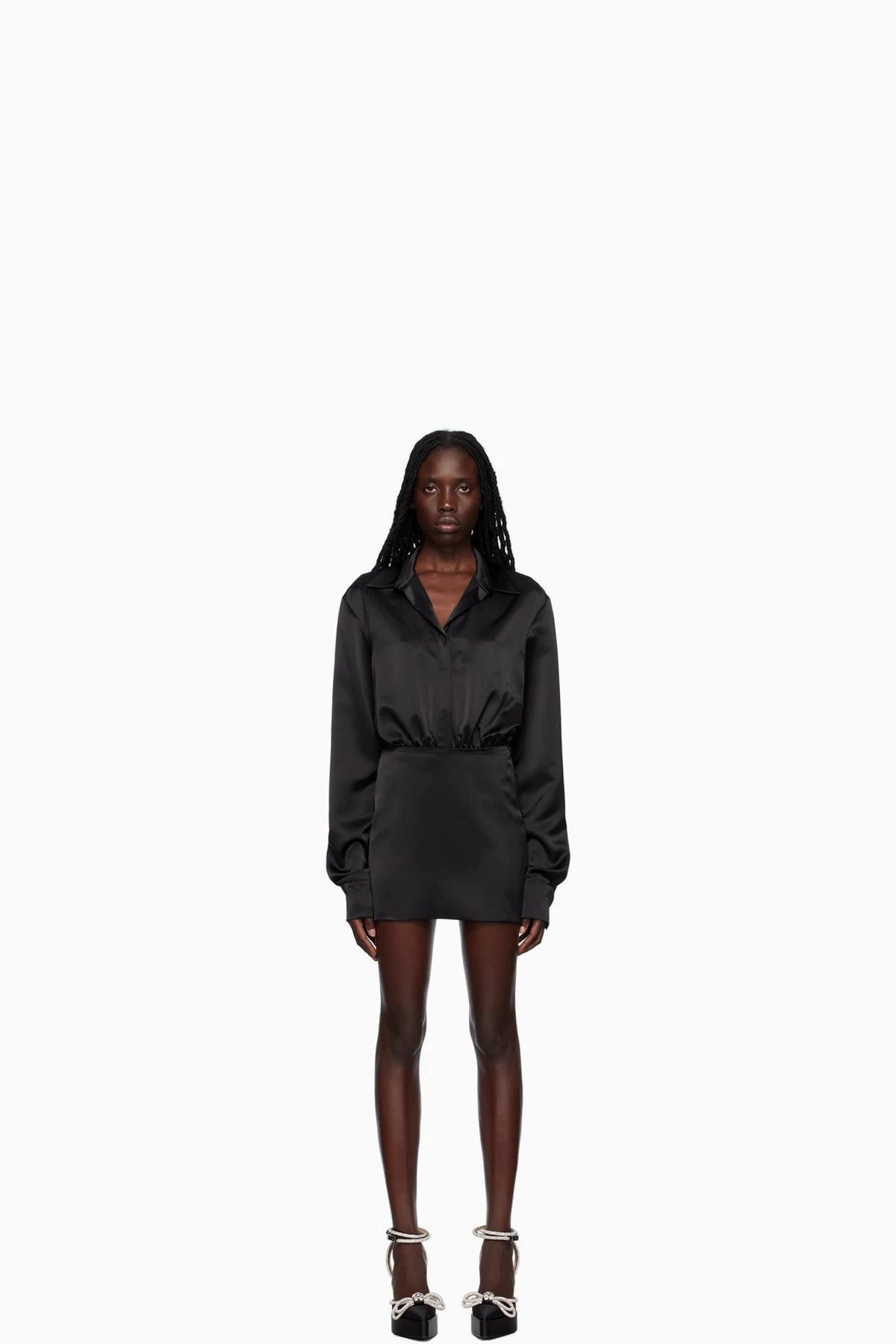 Black Karma Flower Minidress