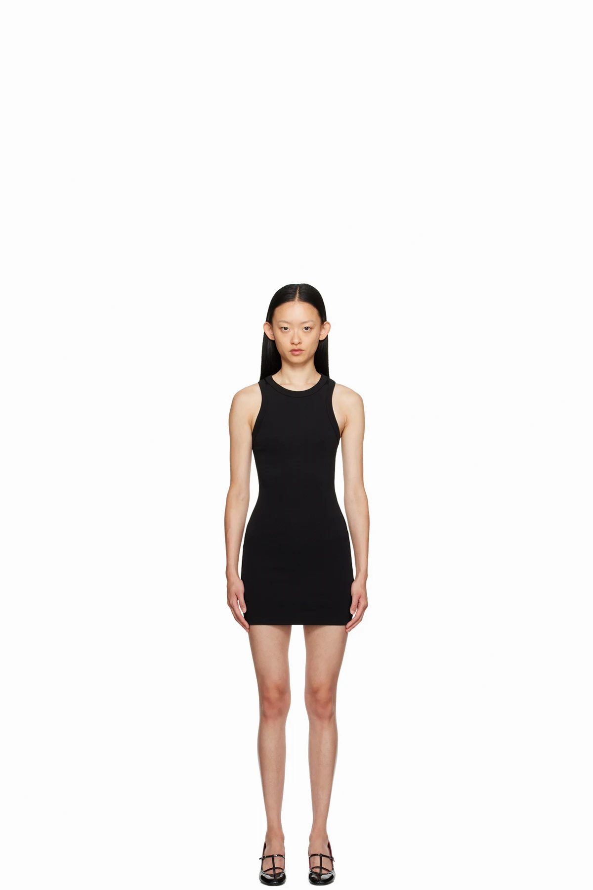 Black Crewneck Minidress