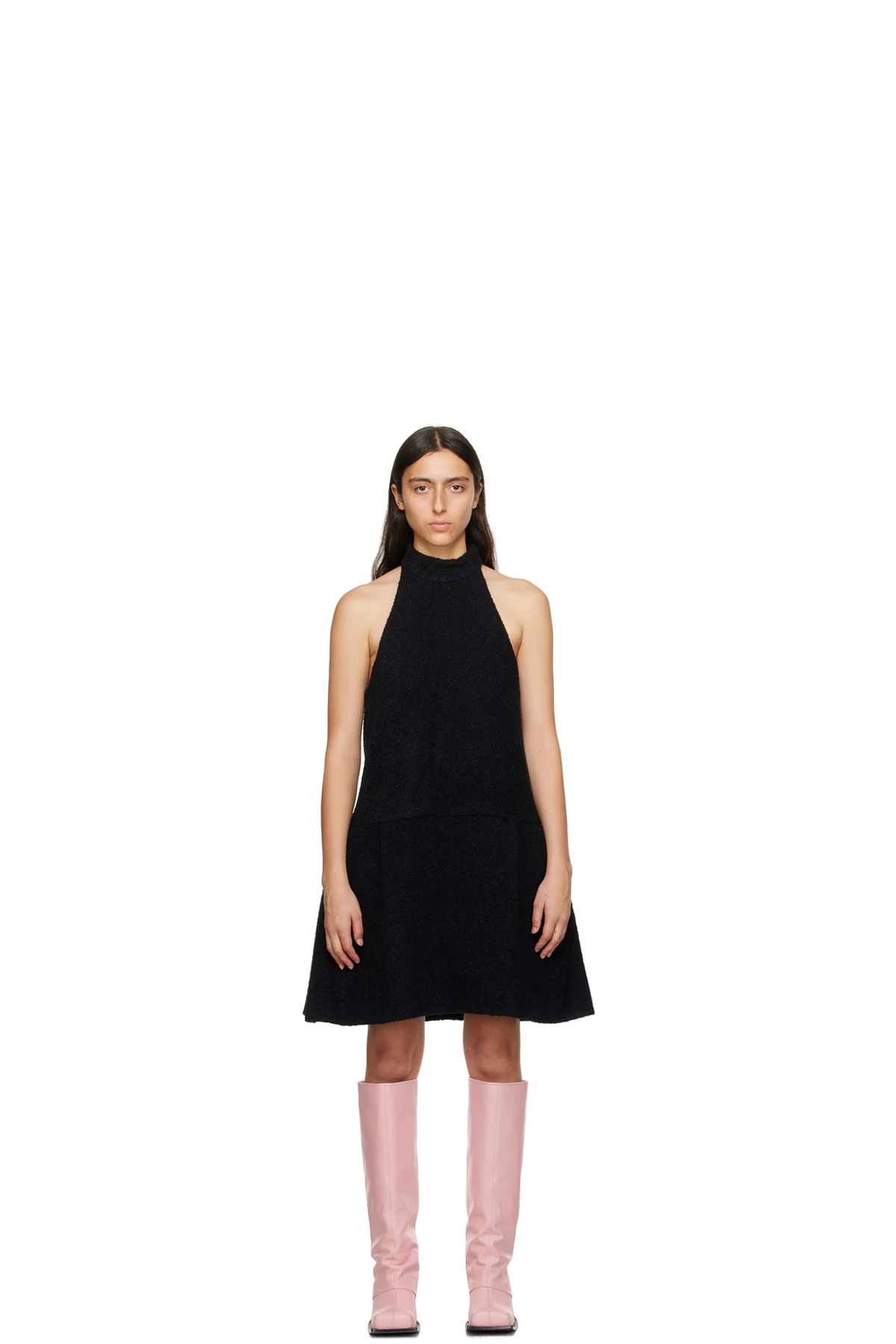Black Pleated Minidress